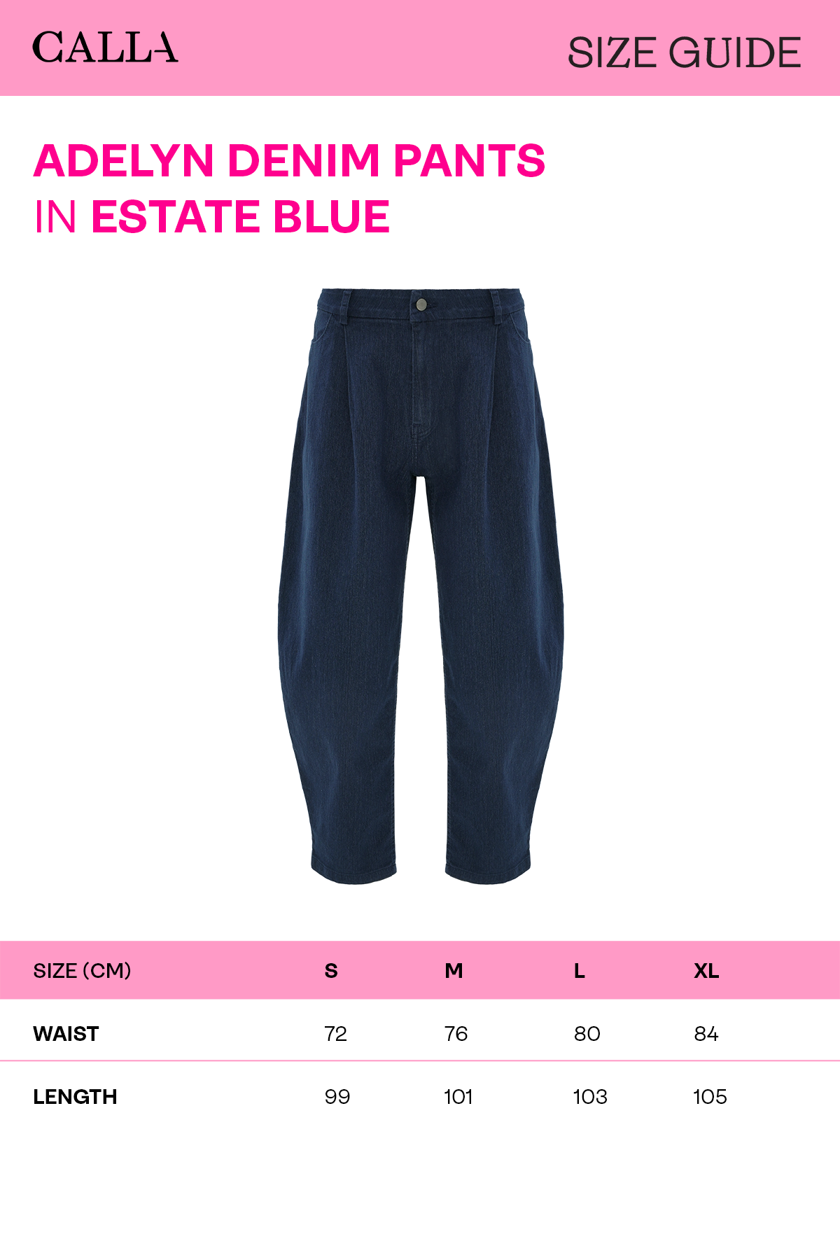 Adelyn Denim Pants - Estate Blue