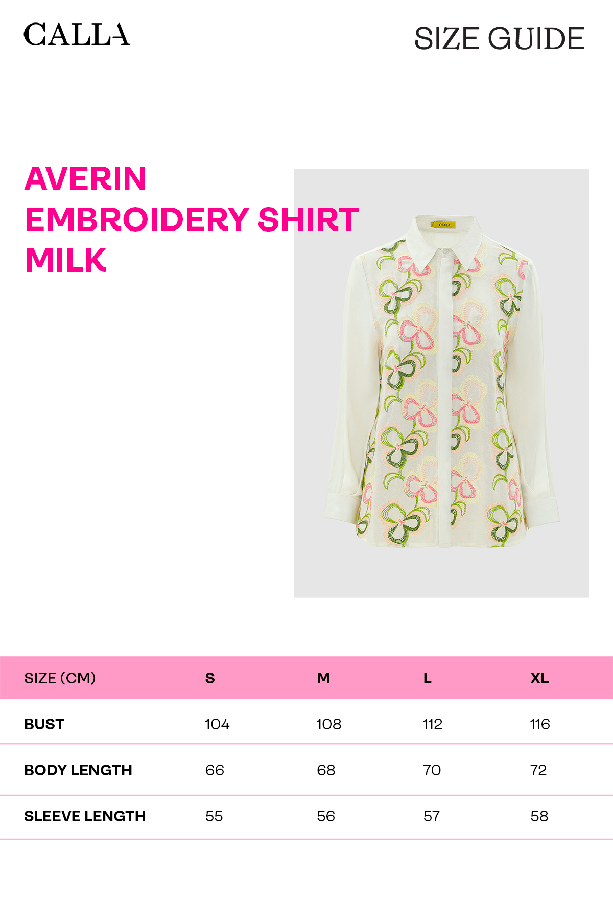 Averin Embroidery Shirt - Milk