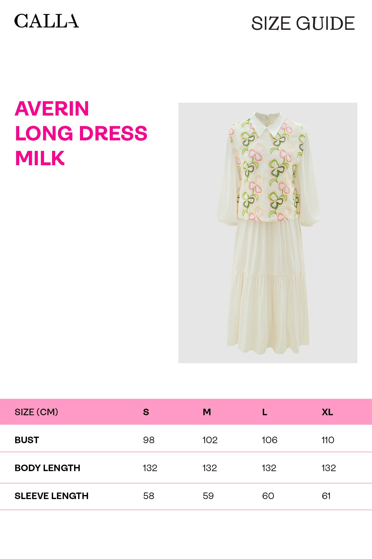 Averin Long Dress - Milk