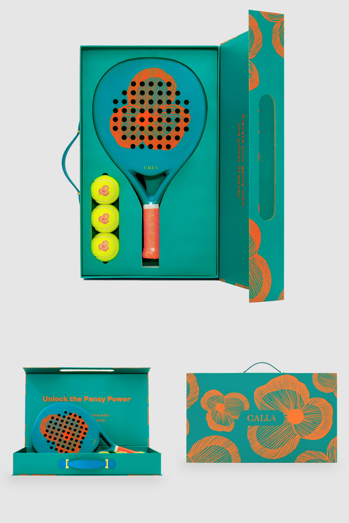 Blooming Pansy Padel Racket Package