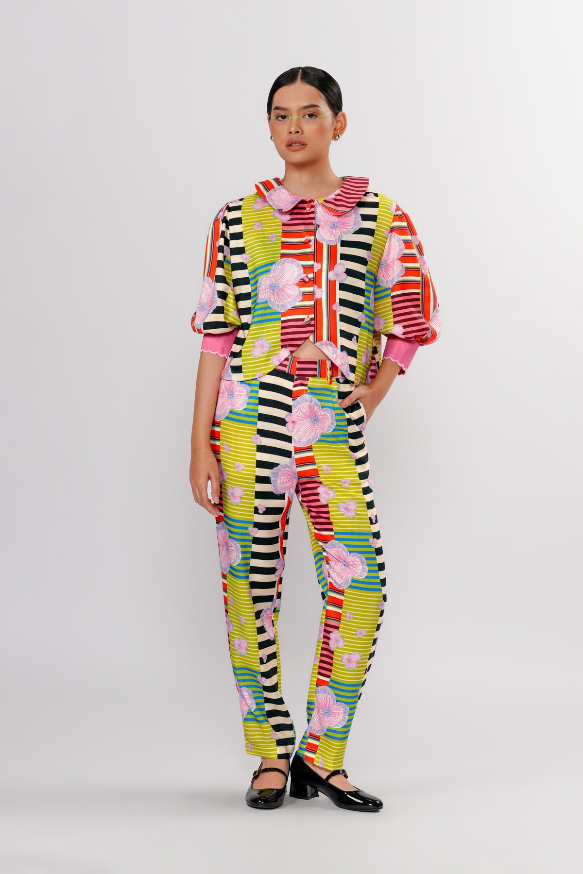 Bloomscape Crop Shirt - Vibrant