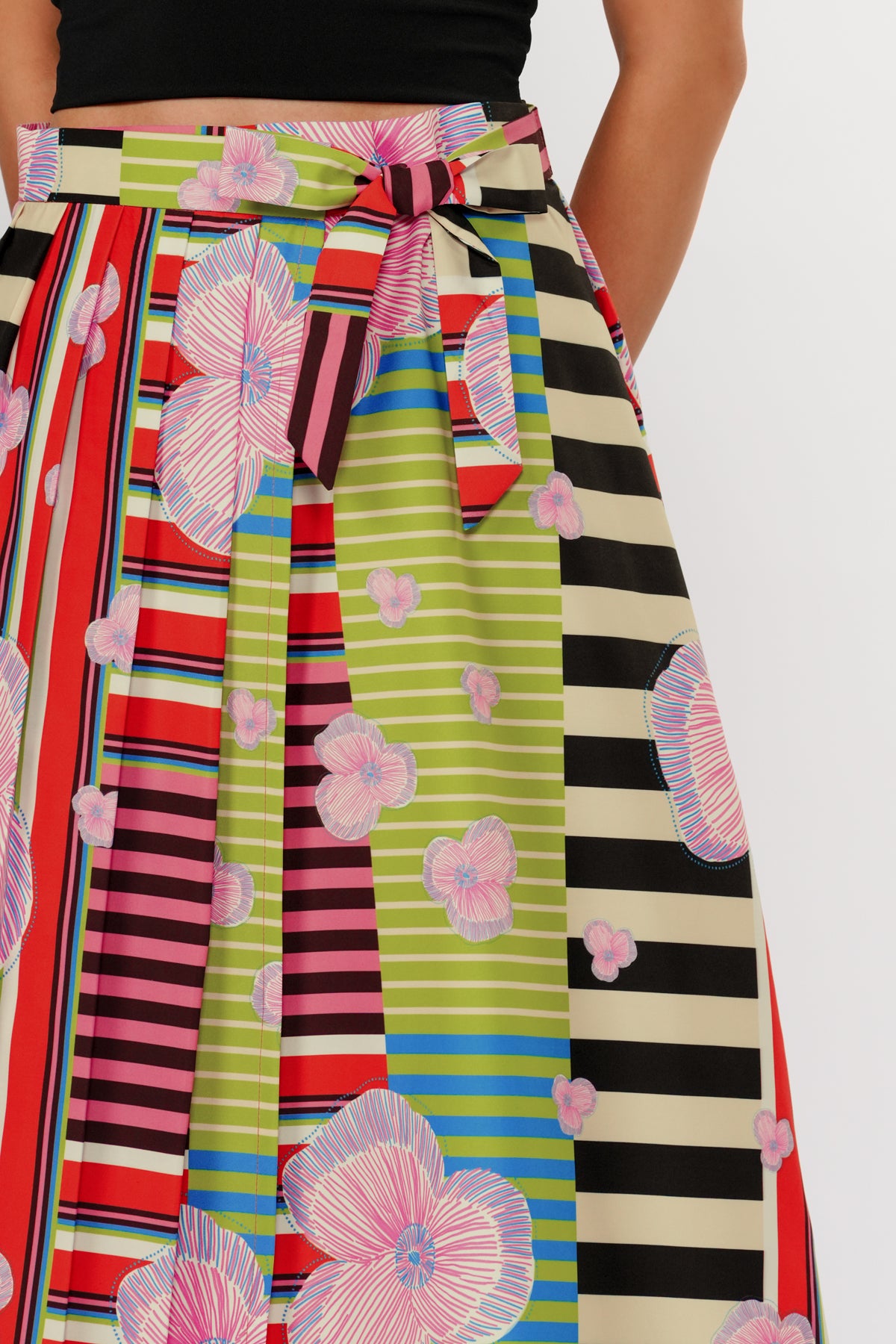 Bloomscape Pleated Skirt - Vibrant