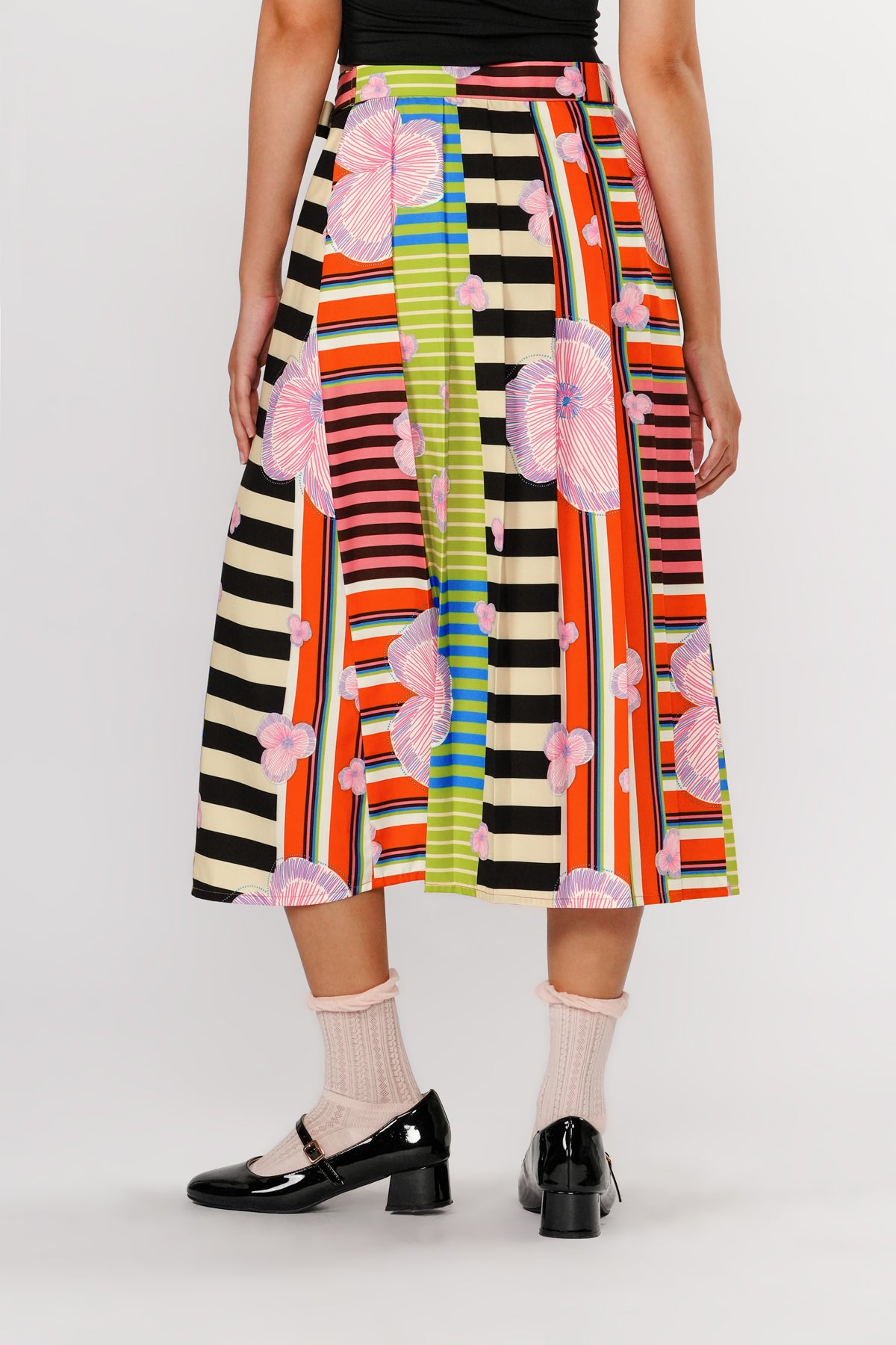 Bloomscape Pleated Skirt - Vibrant