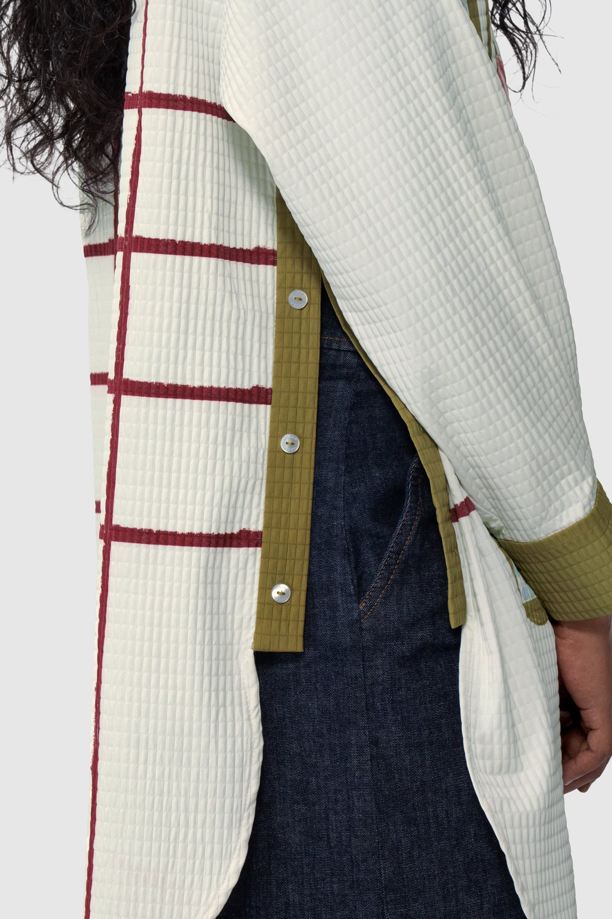 Cadre Side Button Shirt - Olive