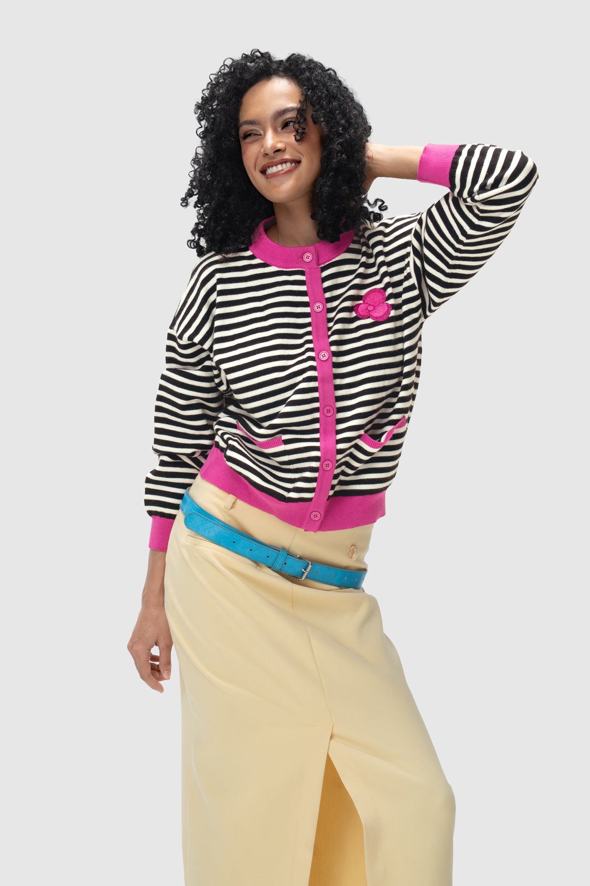 Chloe Cardigan - Stripe