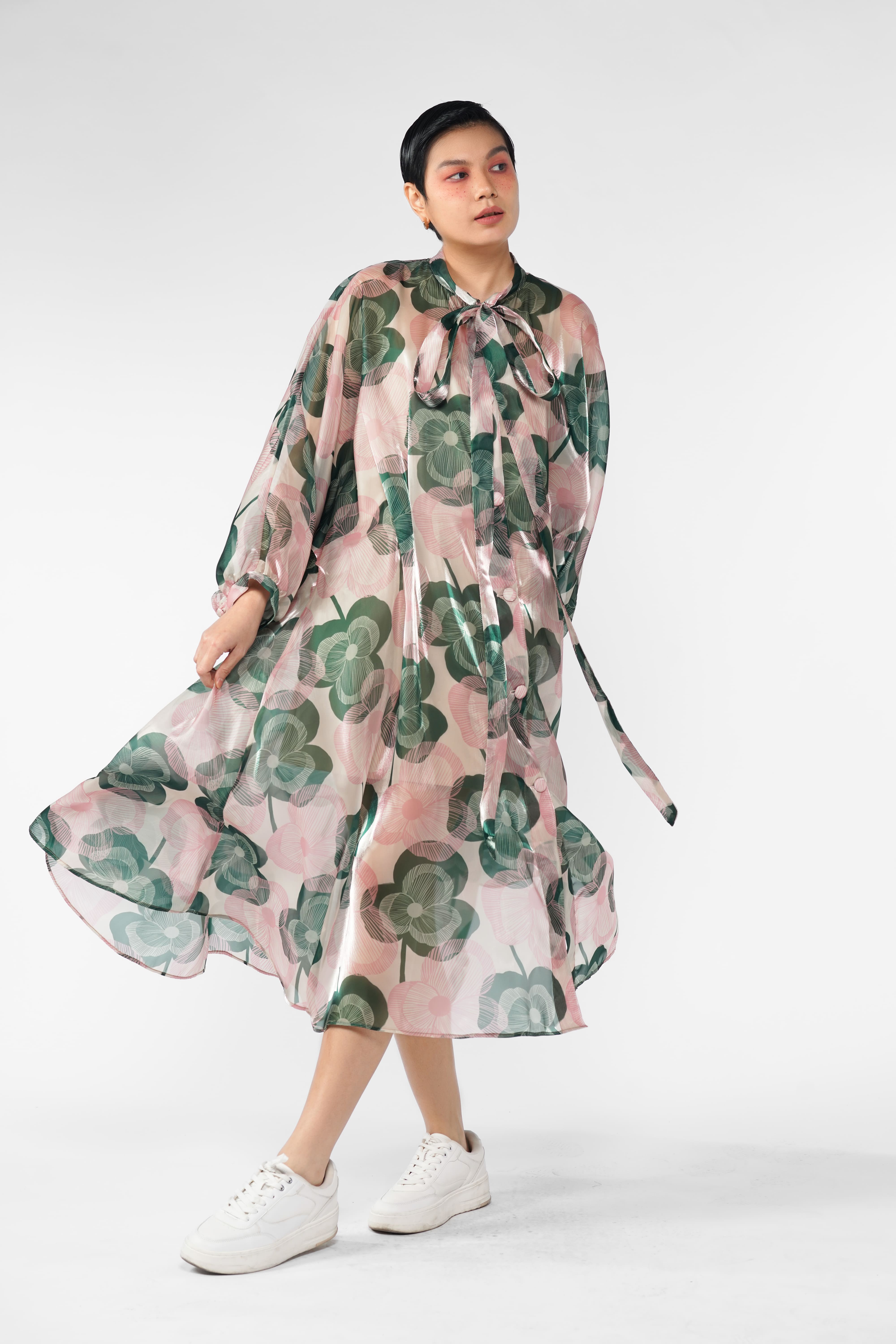 Clarisse Sheer Dress - Blossom