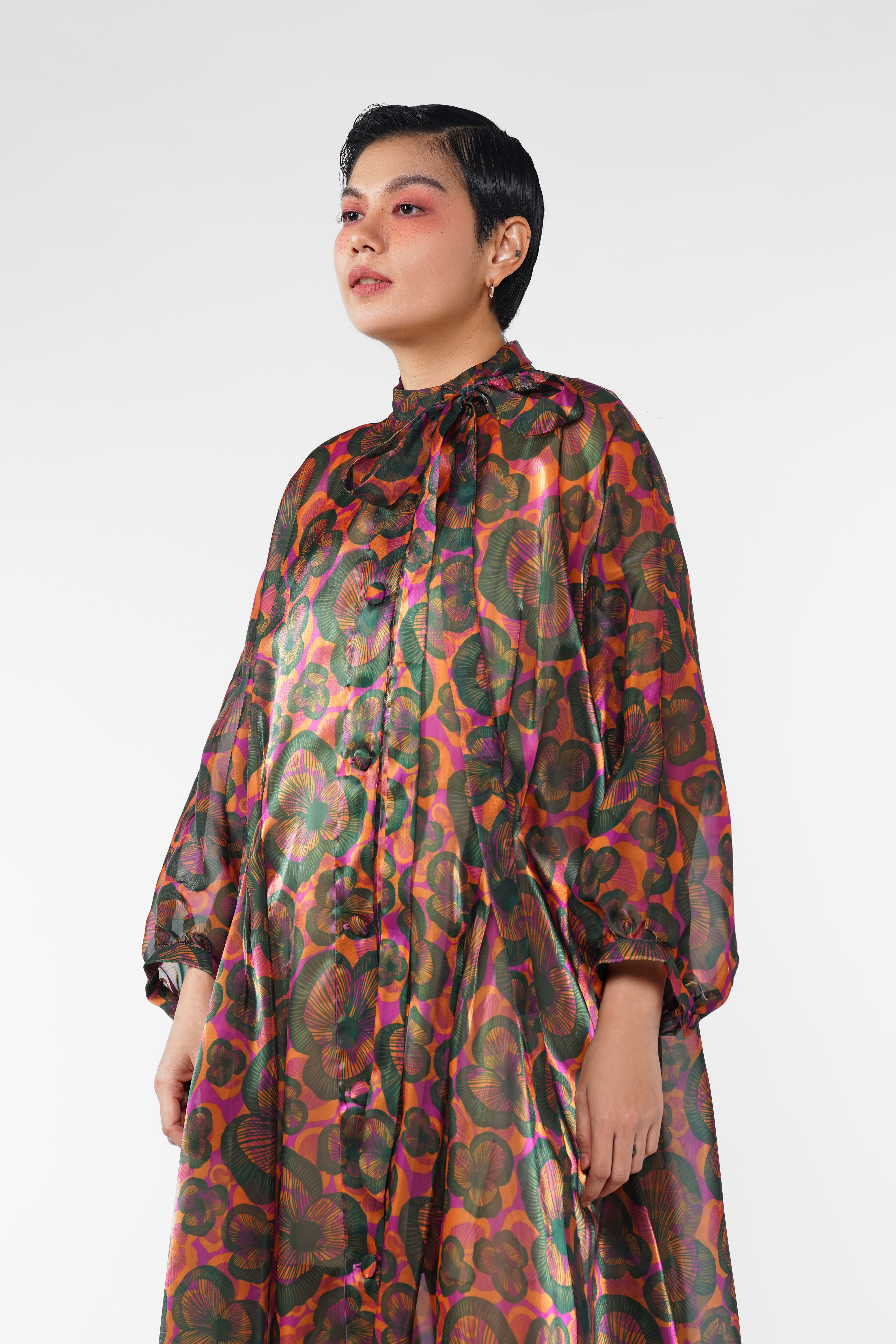 Claire Sheer Dress - Sunset