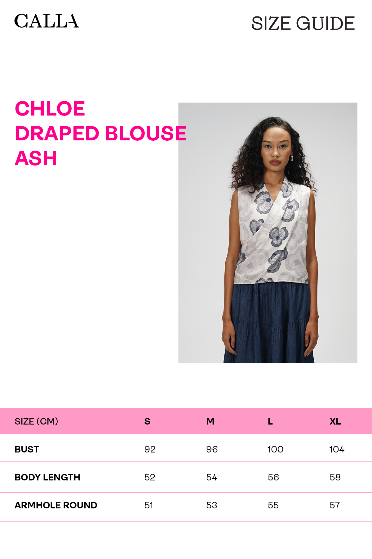 Chloe Draped Blouse - Ash