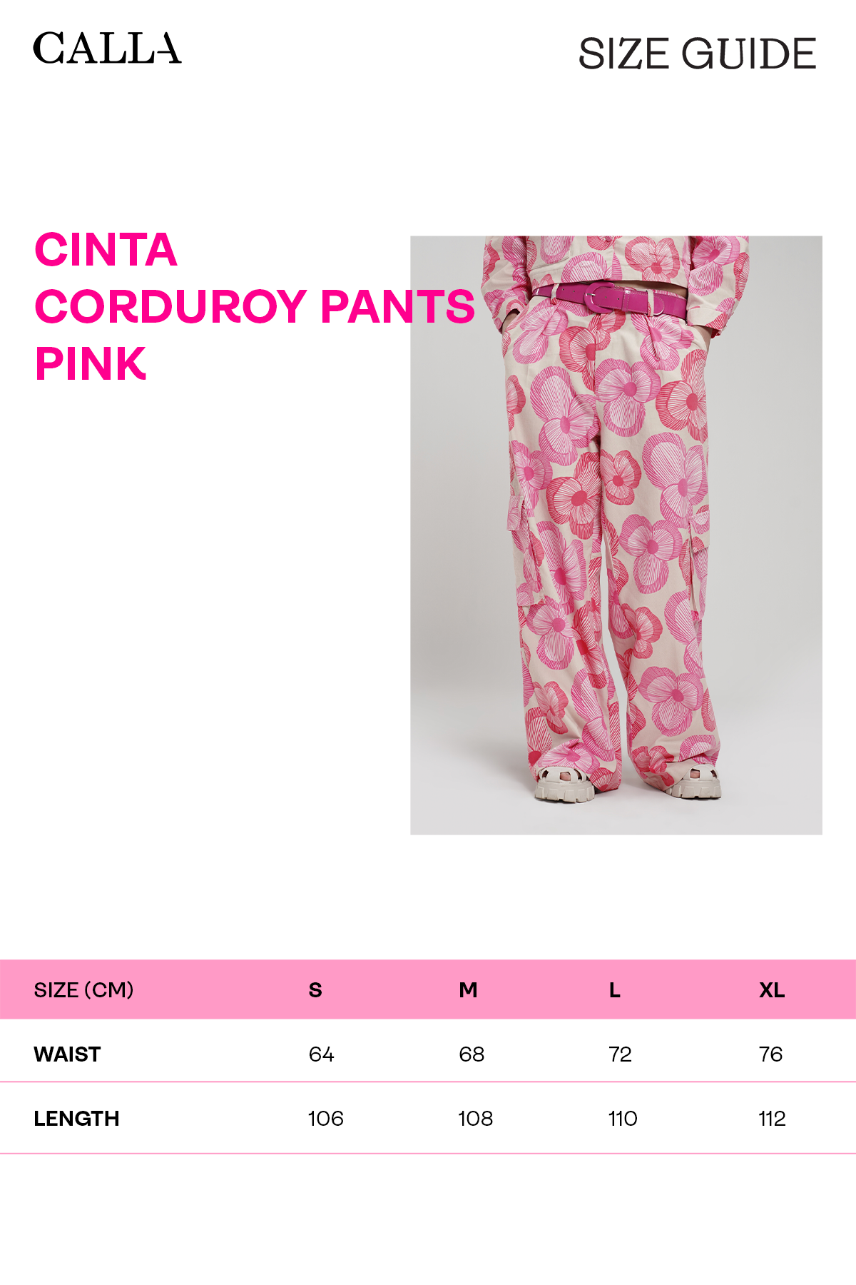 Cinta Corduroy Pants - Pink