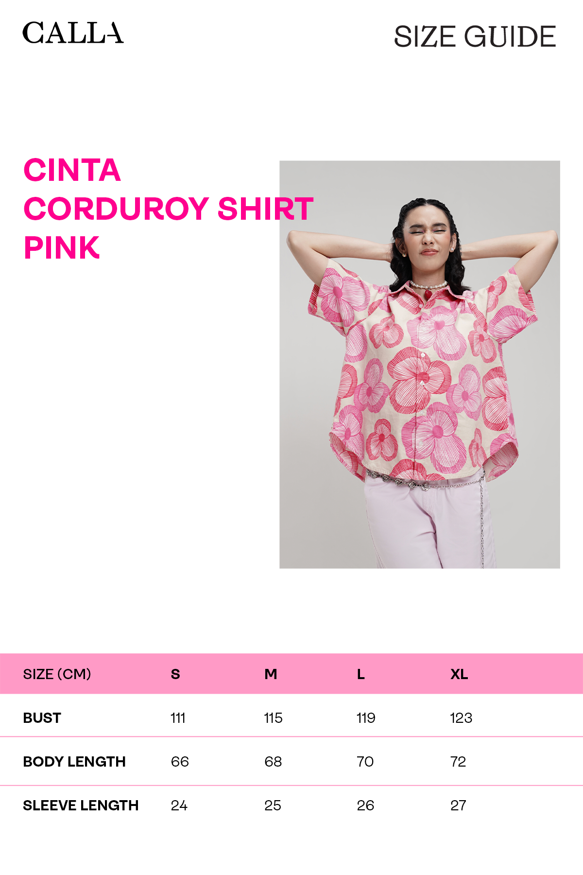 Cinta Corduroy Shirt - Pink