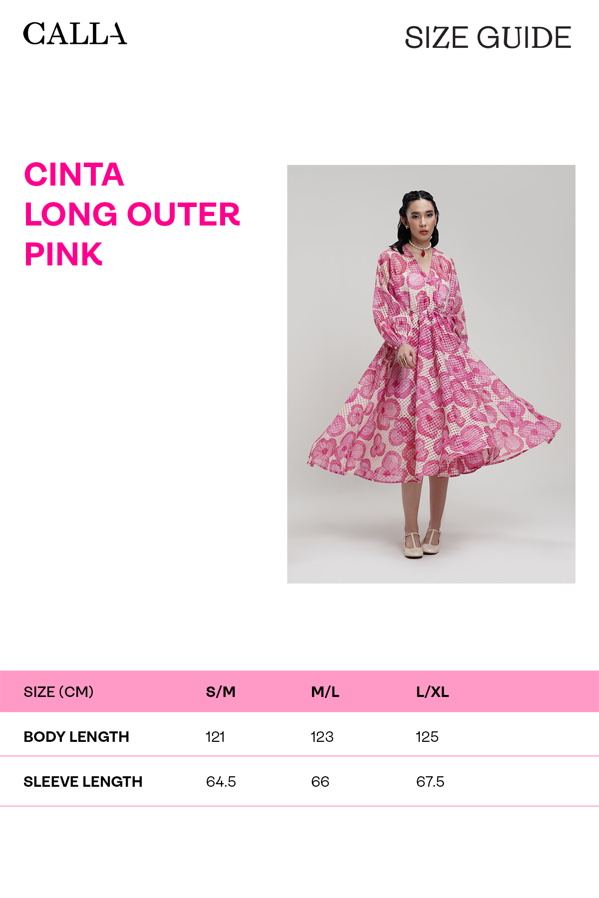 Cinta Long Outer - Pink