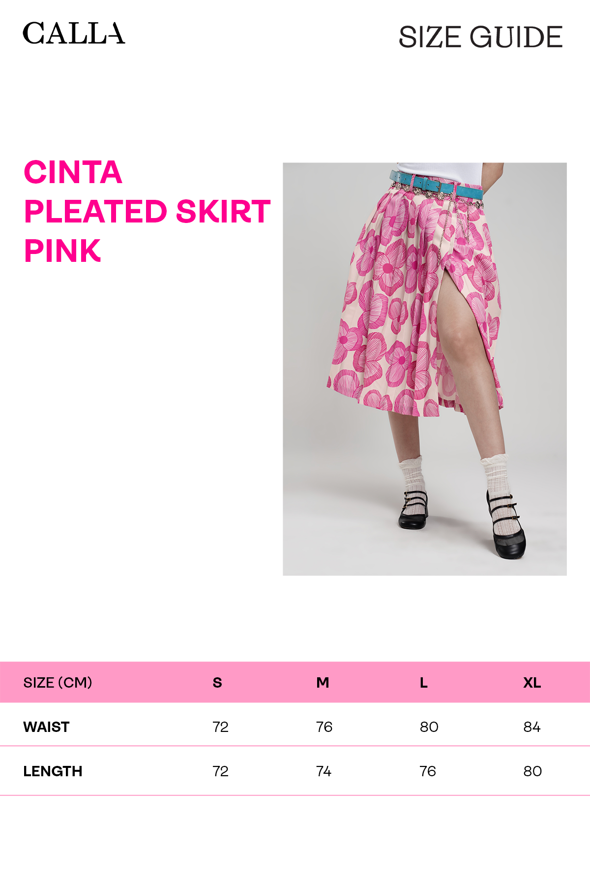 Cinta Pleated Skirt - Pink