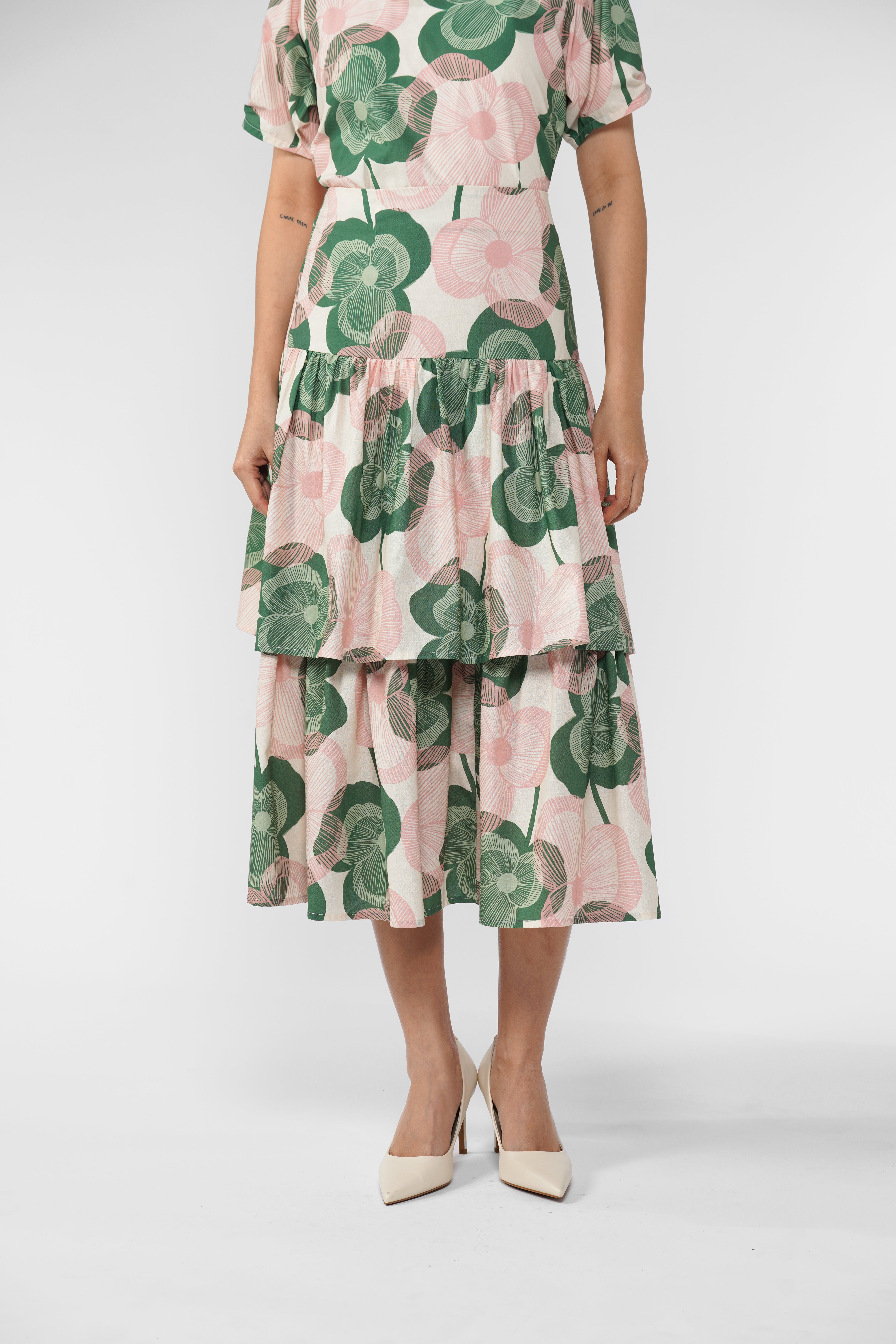 Clarisse Layered Skirt - Blossom