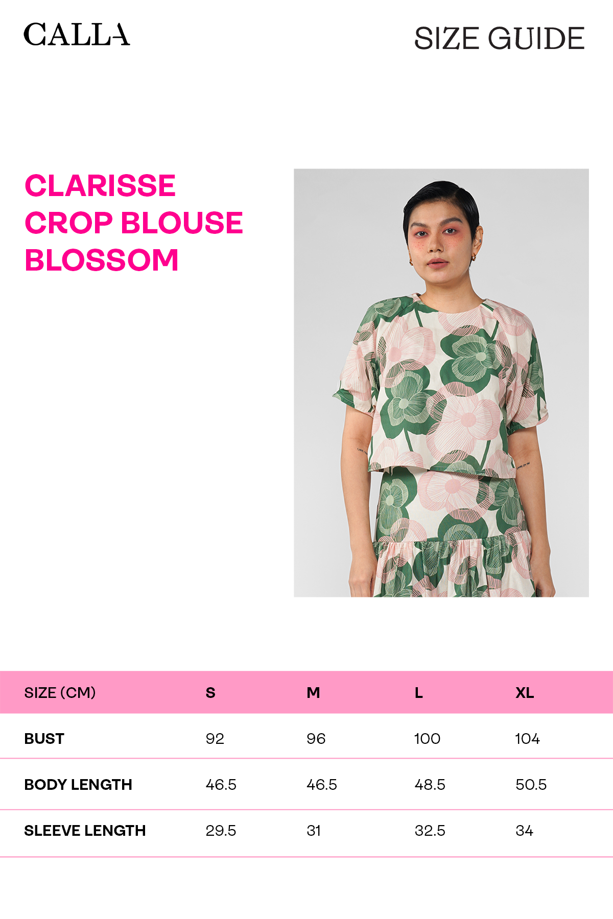 Clarisse Crop Blouse - Blossom