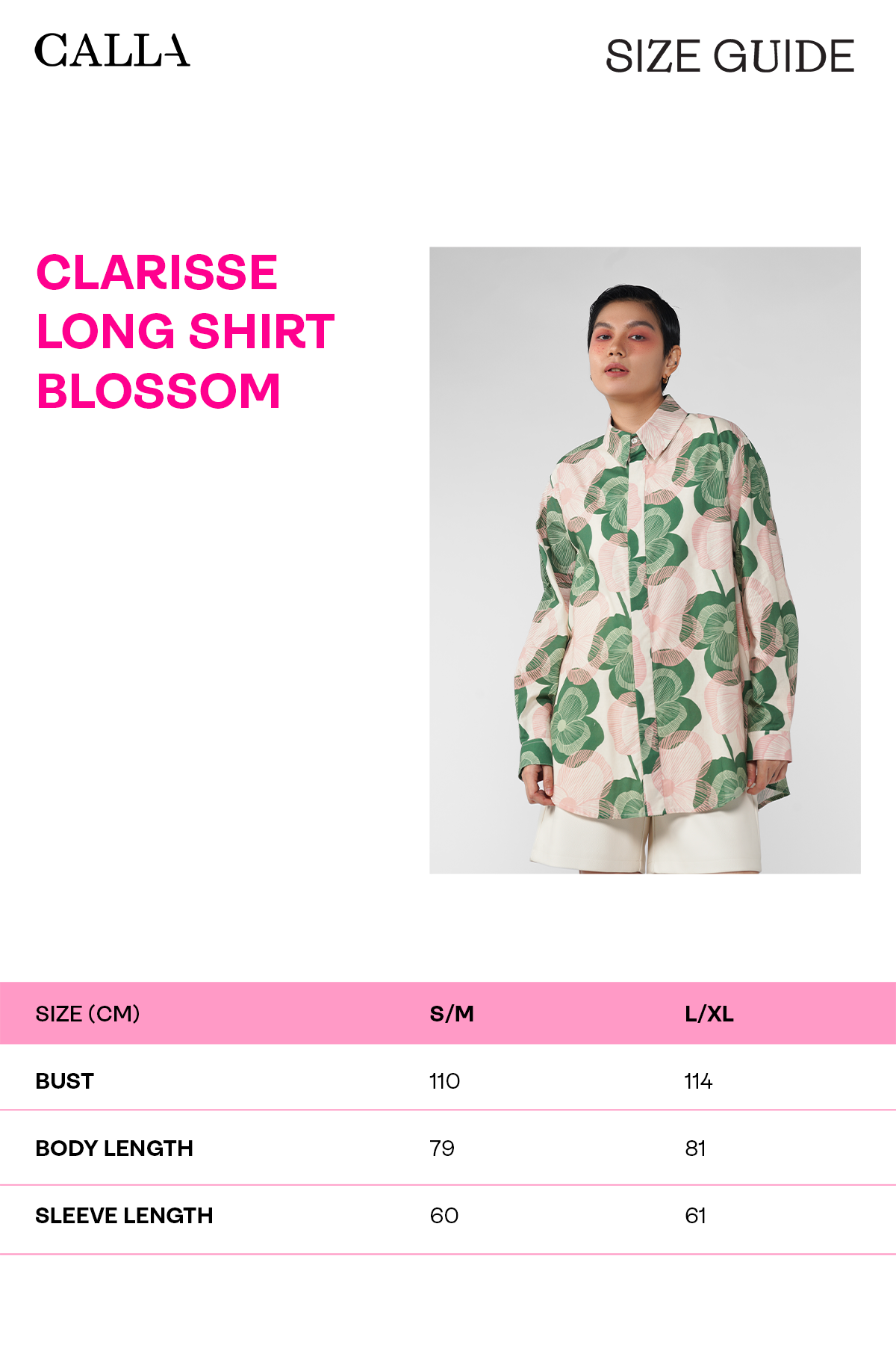 Clarisse Long Shirt - Blossom