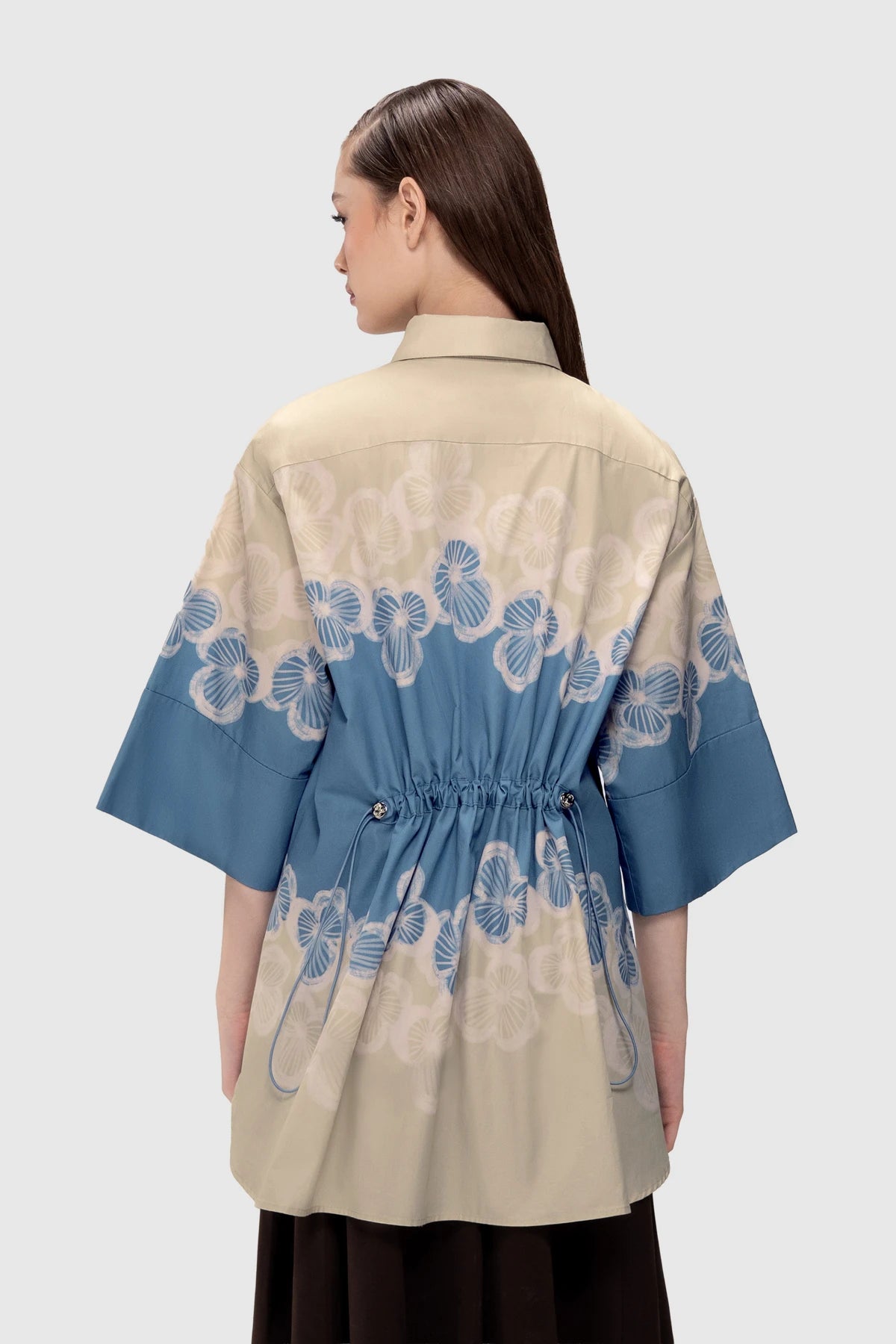 Dasha Drawstring Shirt - Azure