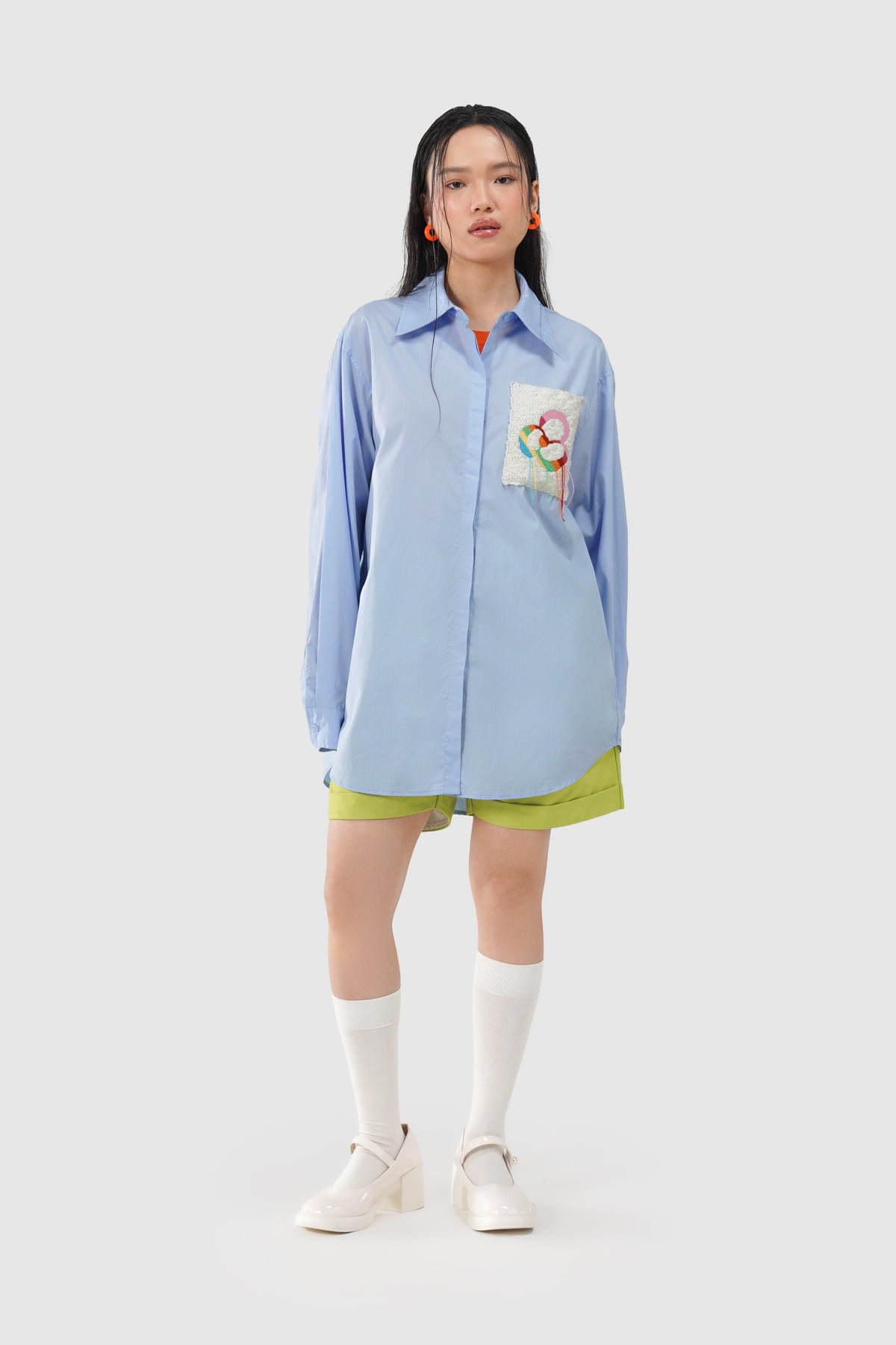Élodie Pocket Shirt - Sky