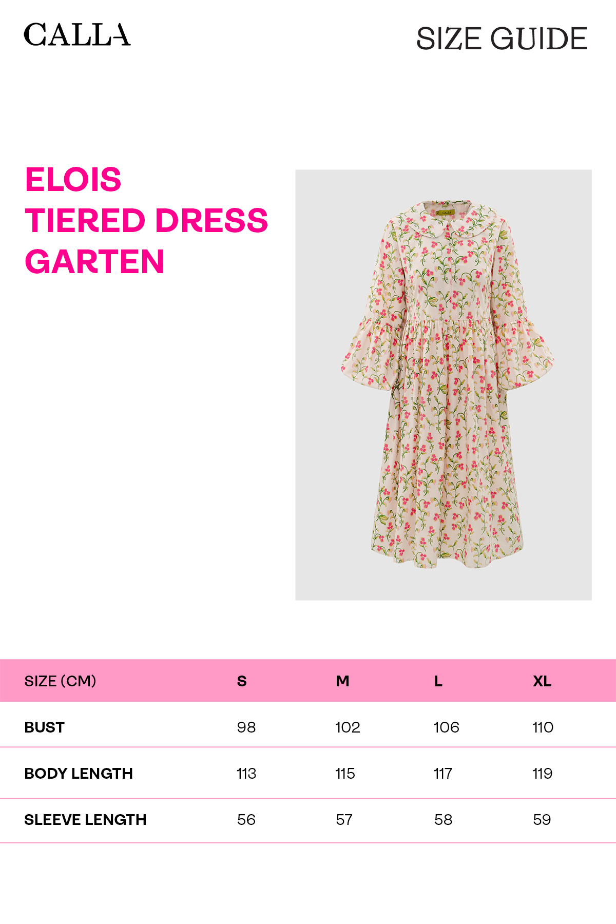 Elois Tiered Dress - Garten