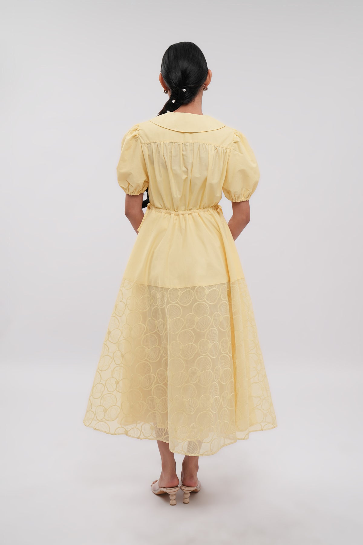 Elora Drawstring Dress - Butter