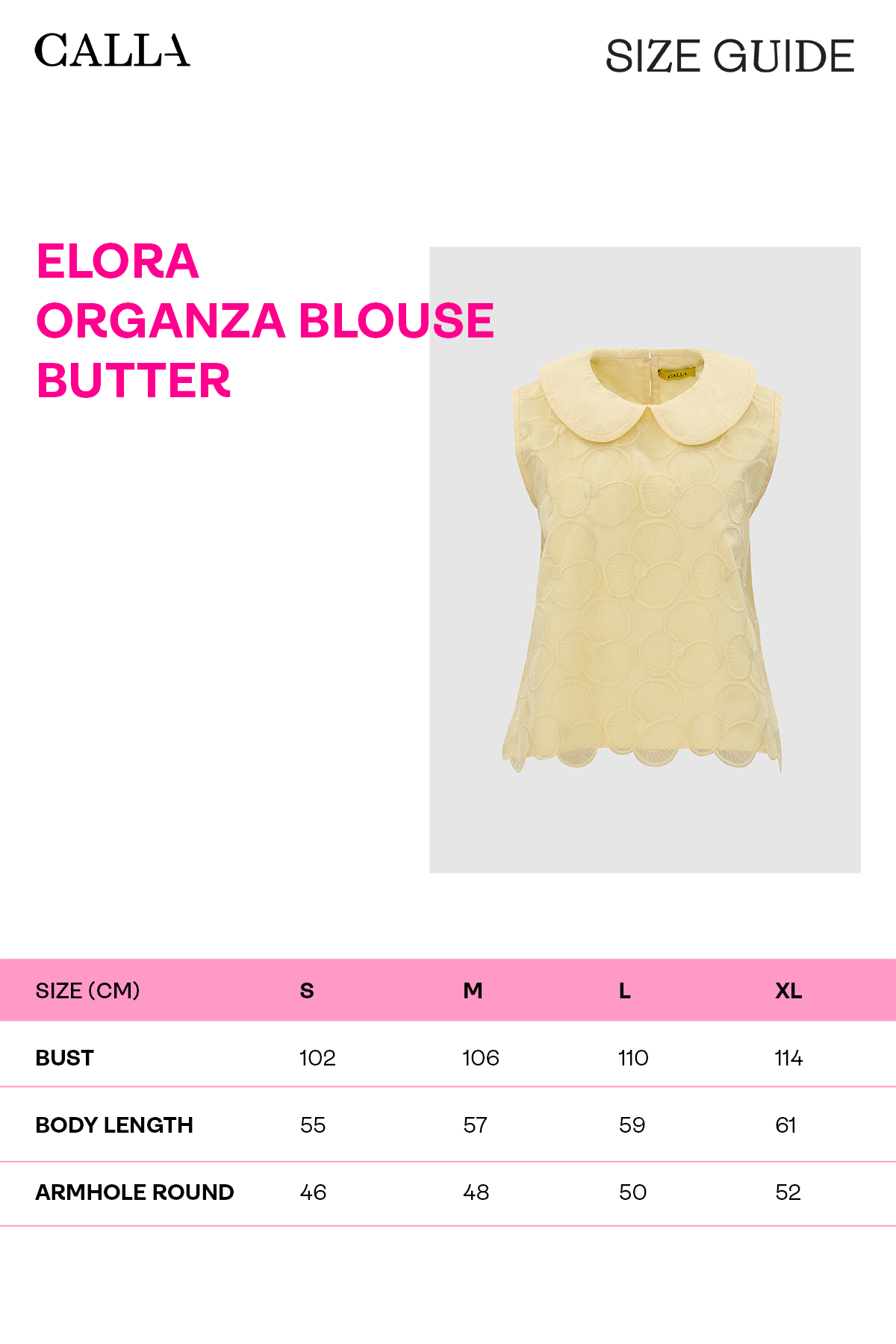 Elora Organza Blouse - Butter