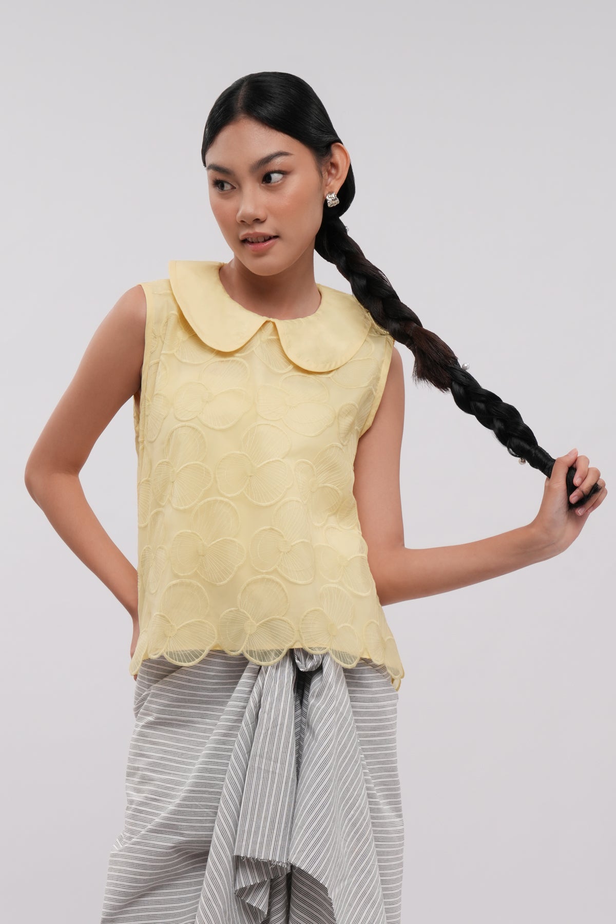 Elora Organza Blouse - Butter