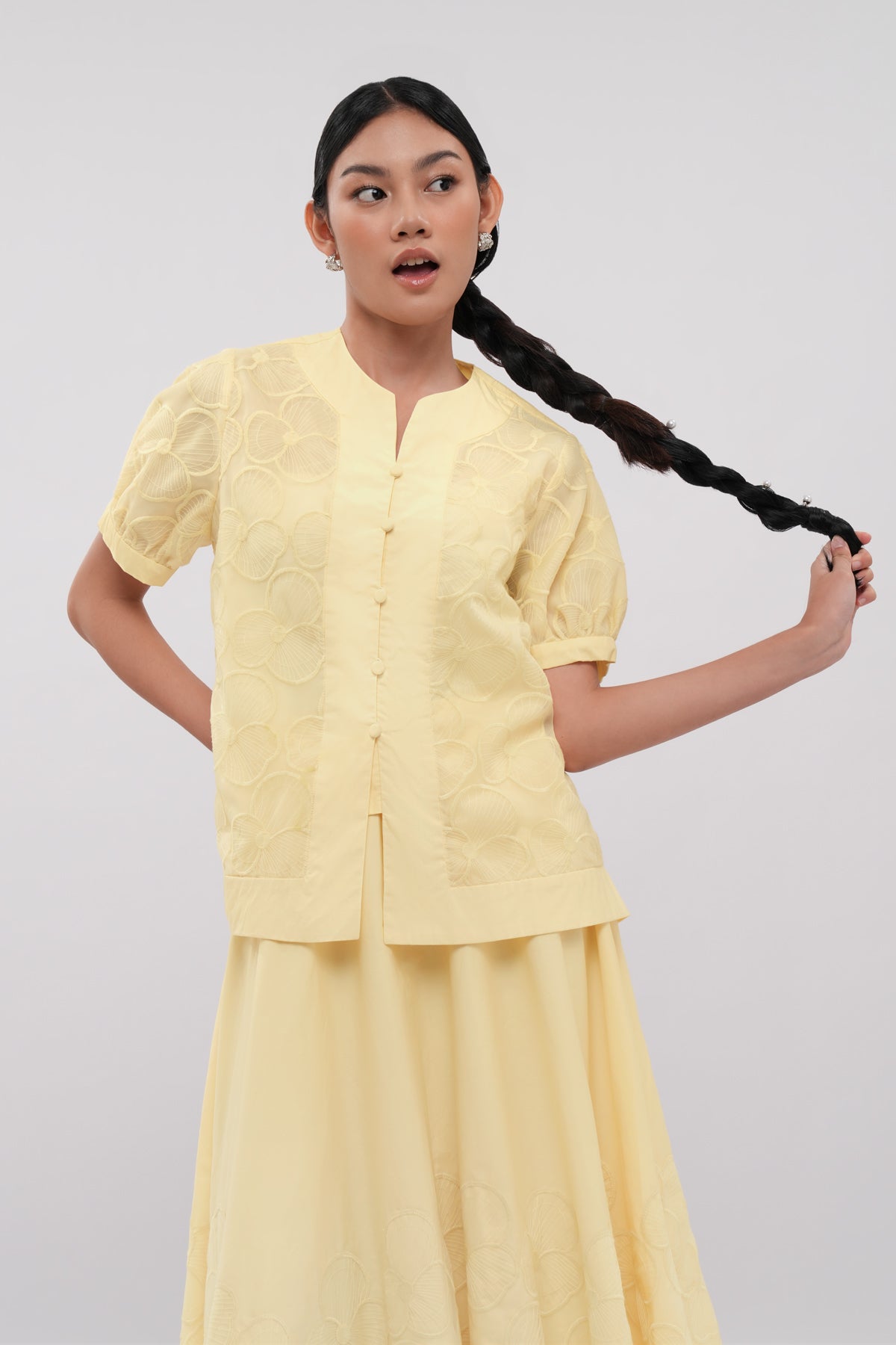 Elora Organza Shirt - Butter