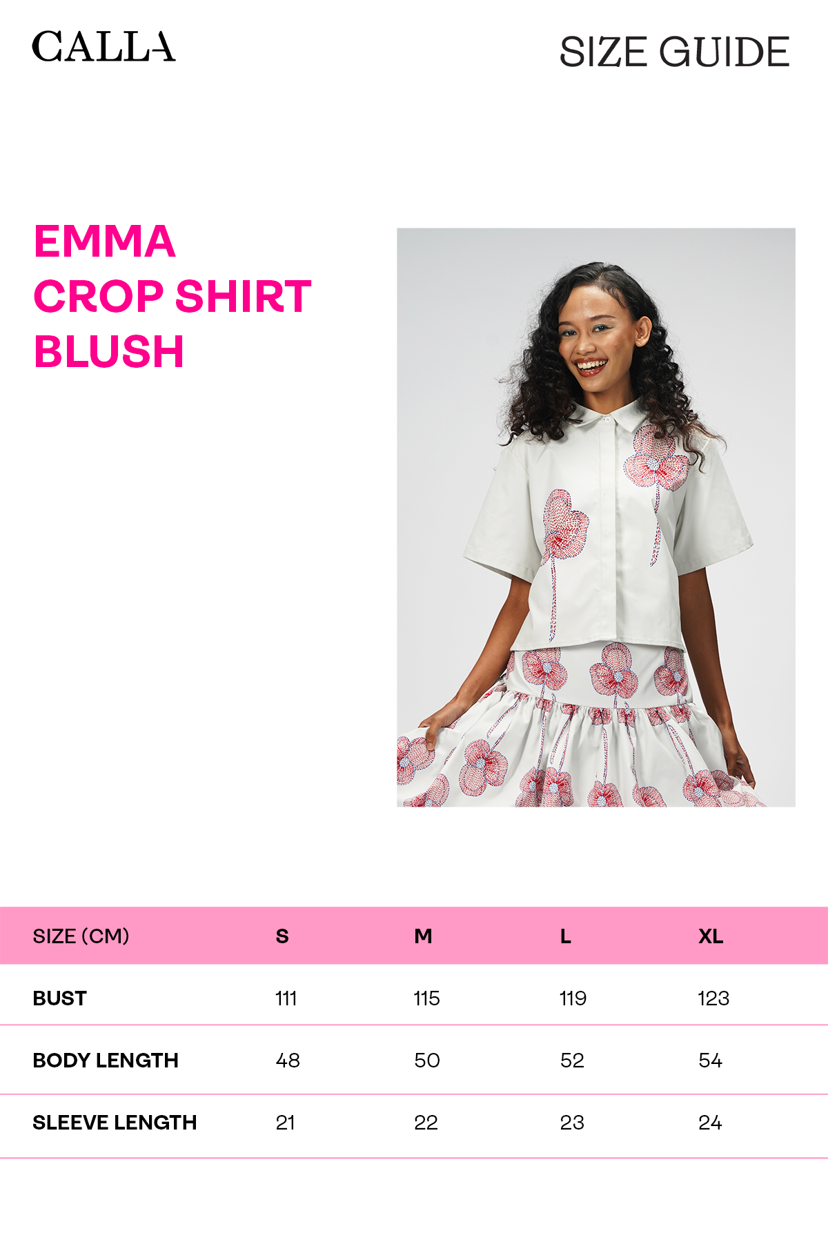 Emma Crop Shirt - Blush