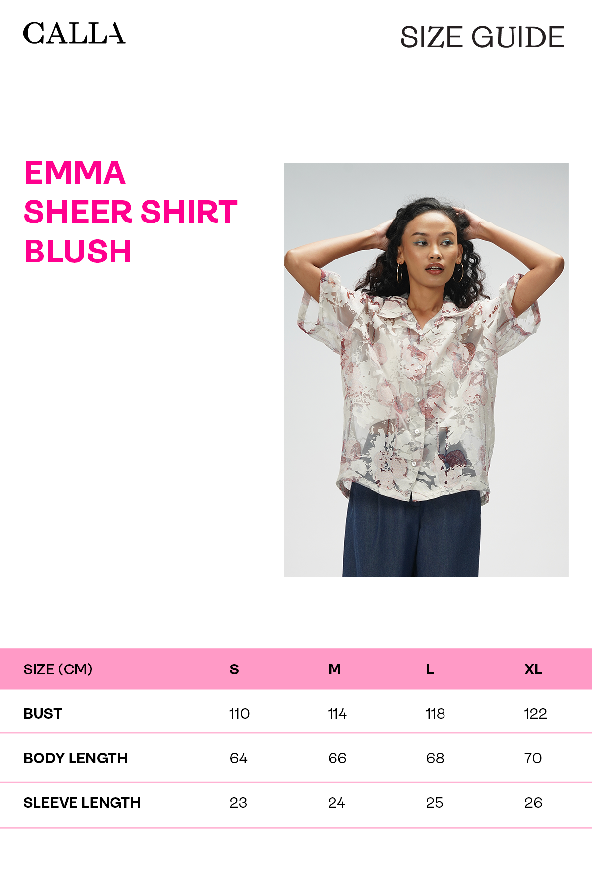 Emma Sheer Shirt - Blush
