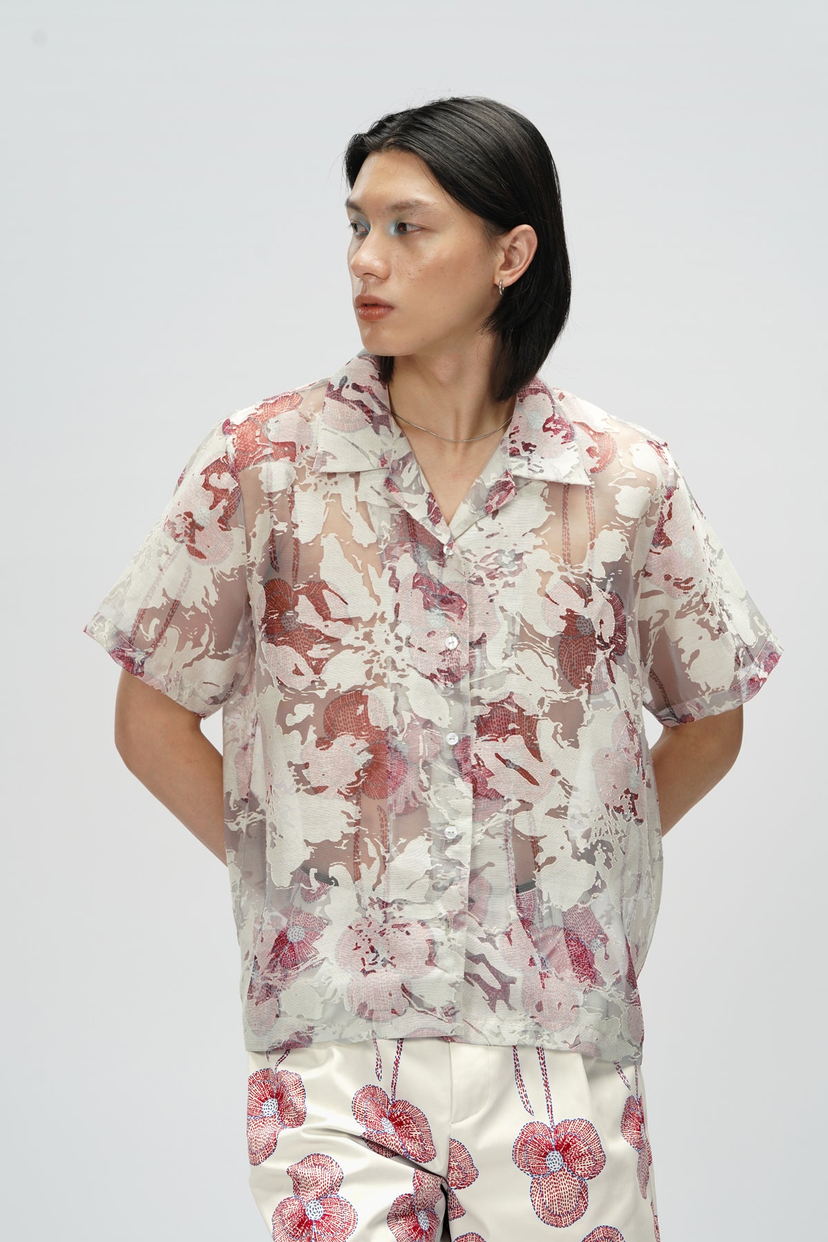 Emma Sheer Shirt - Blush