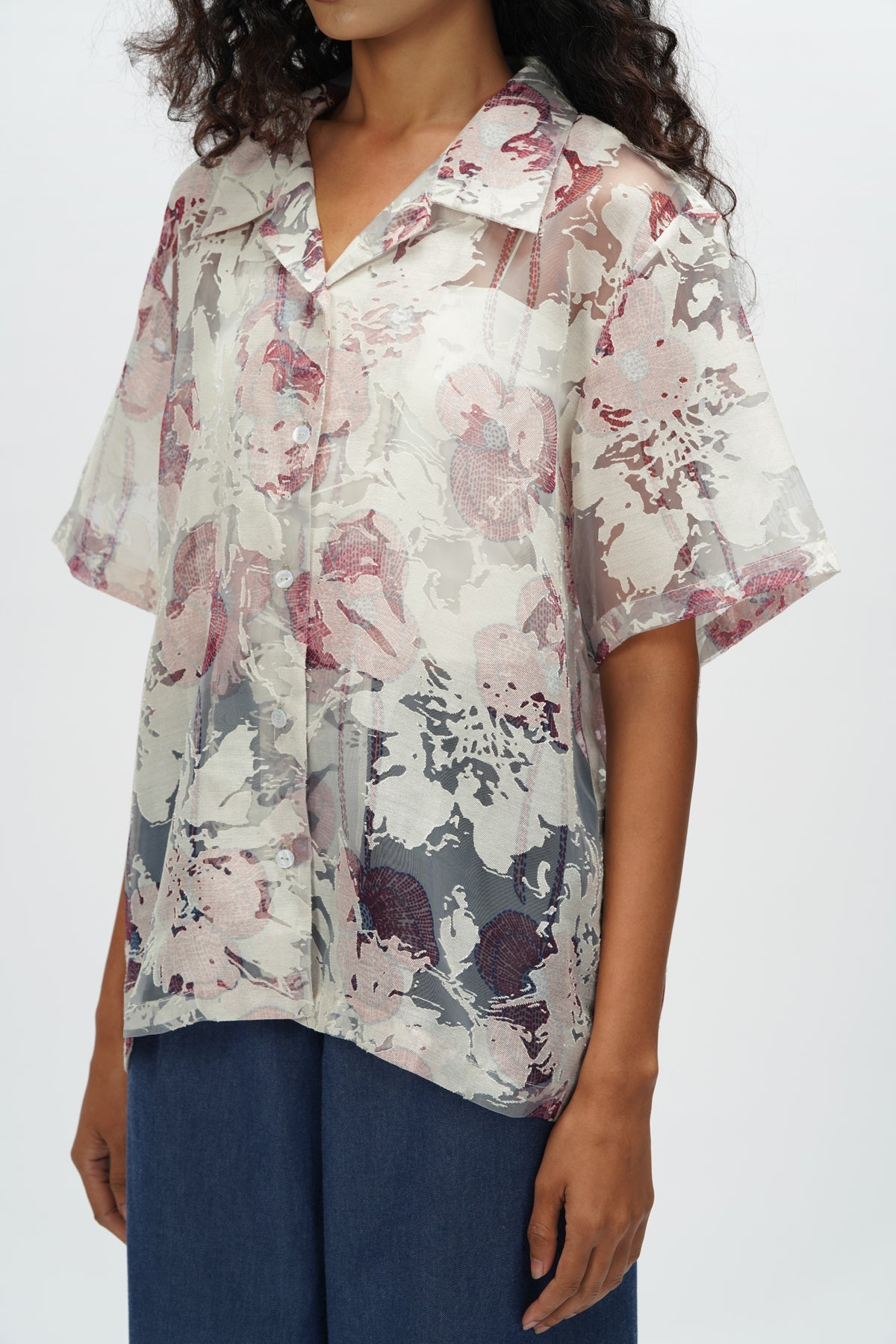 Emma Sheer Shirt - Blush