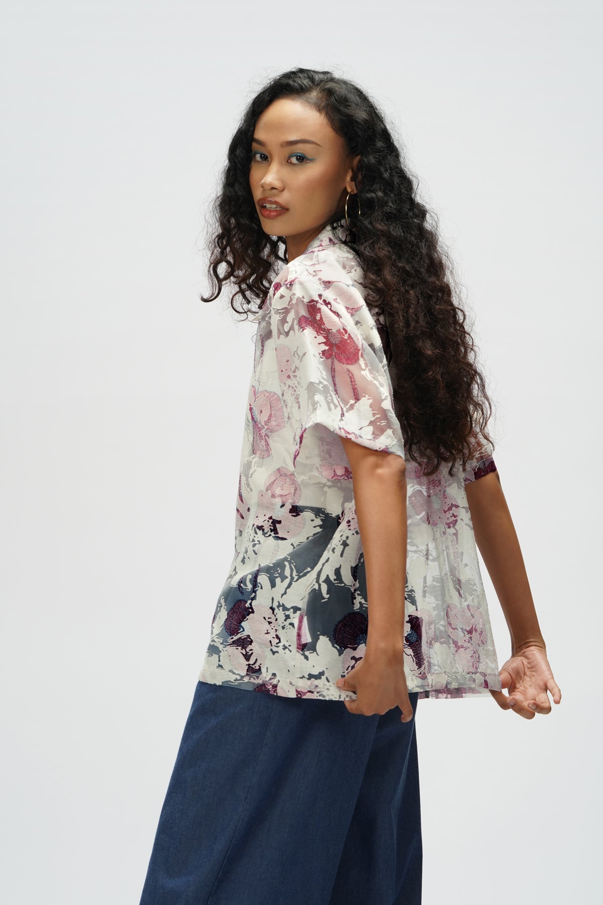 Emma Sheer Shirt - Blush