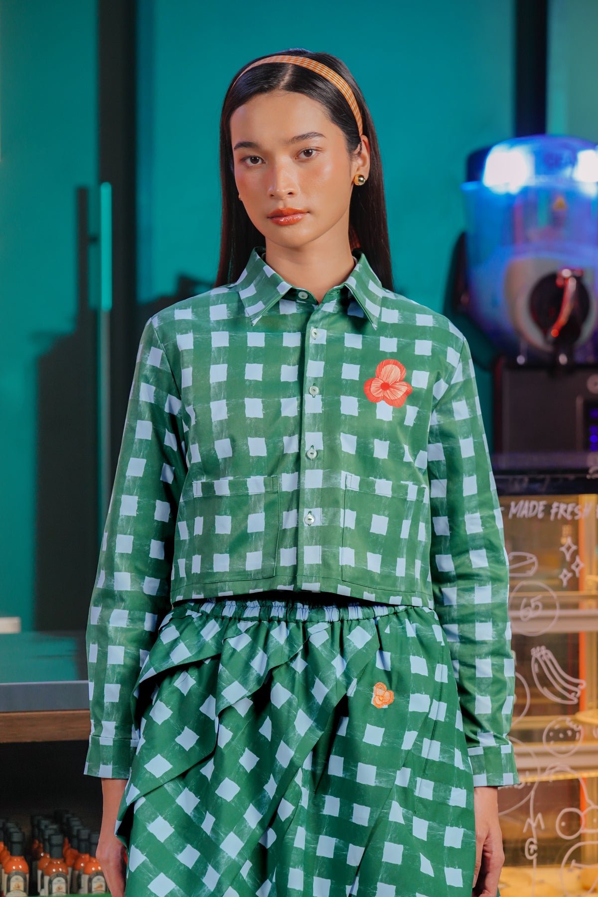 Esmerald Crop Shirt - Aurora