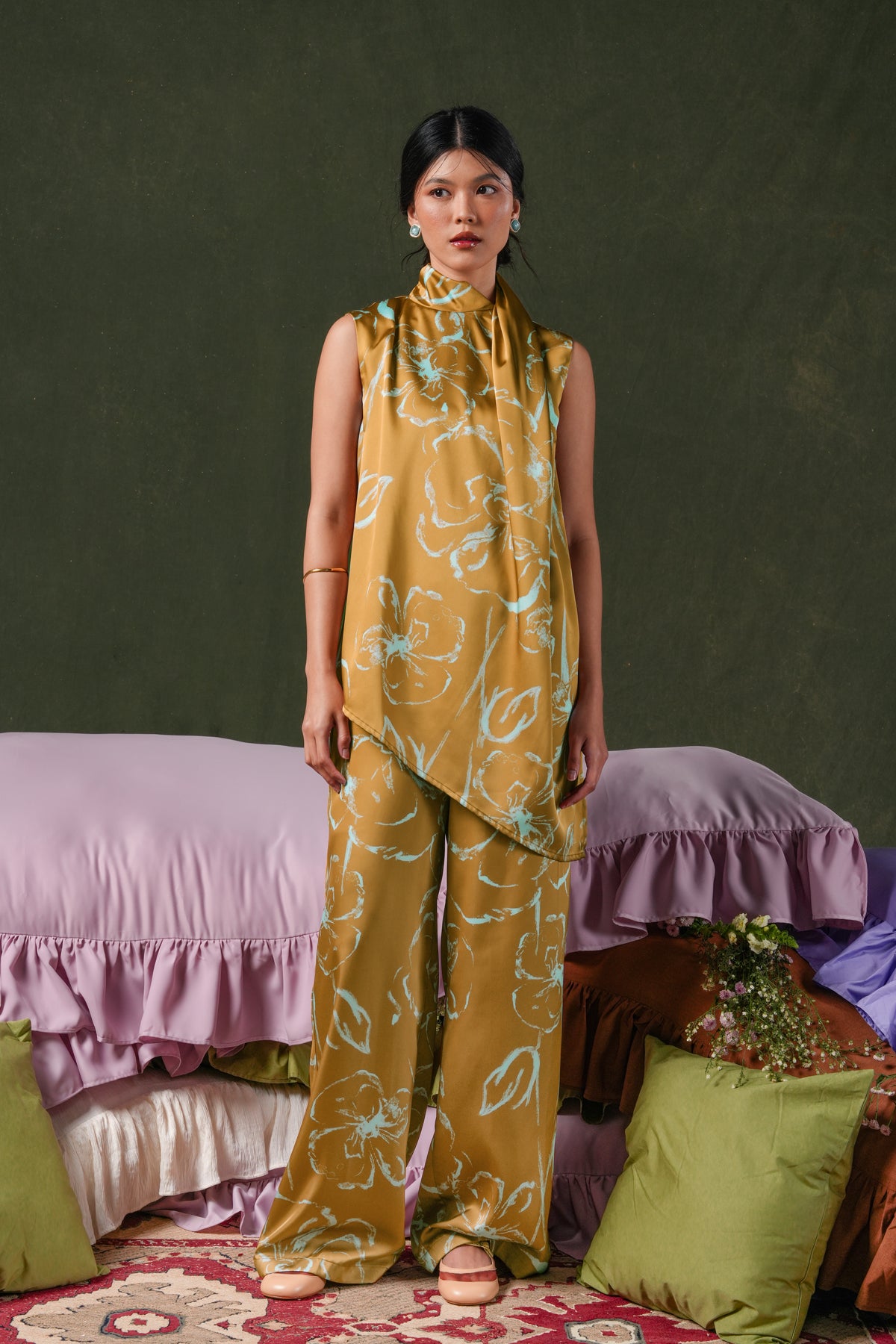 Fioren Drapery Blouse - Ochre