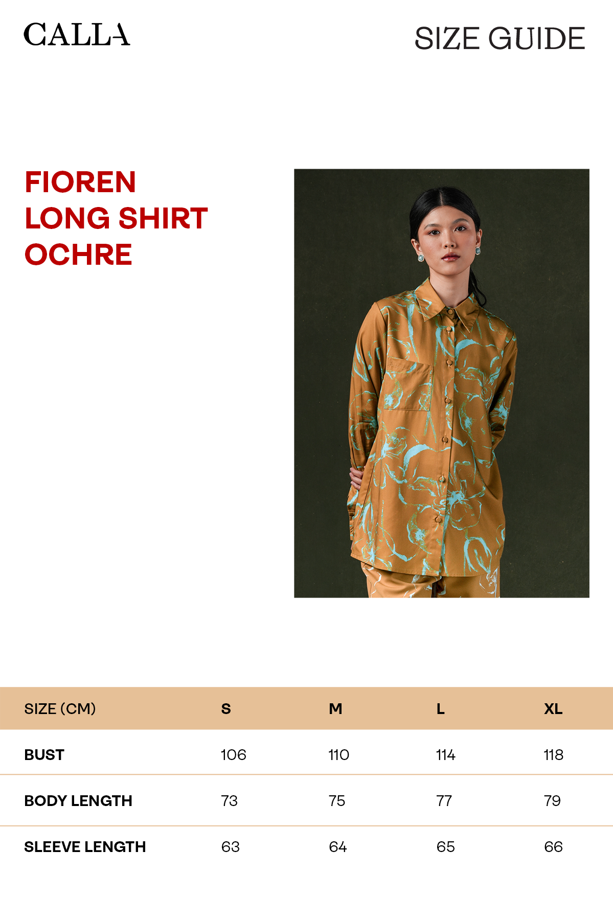 Fioren Long Shirt - Ochre