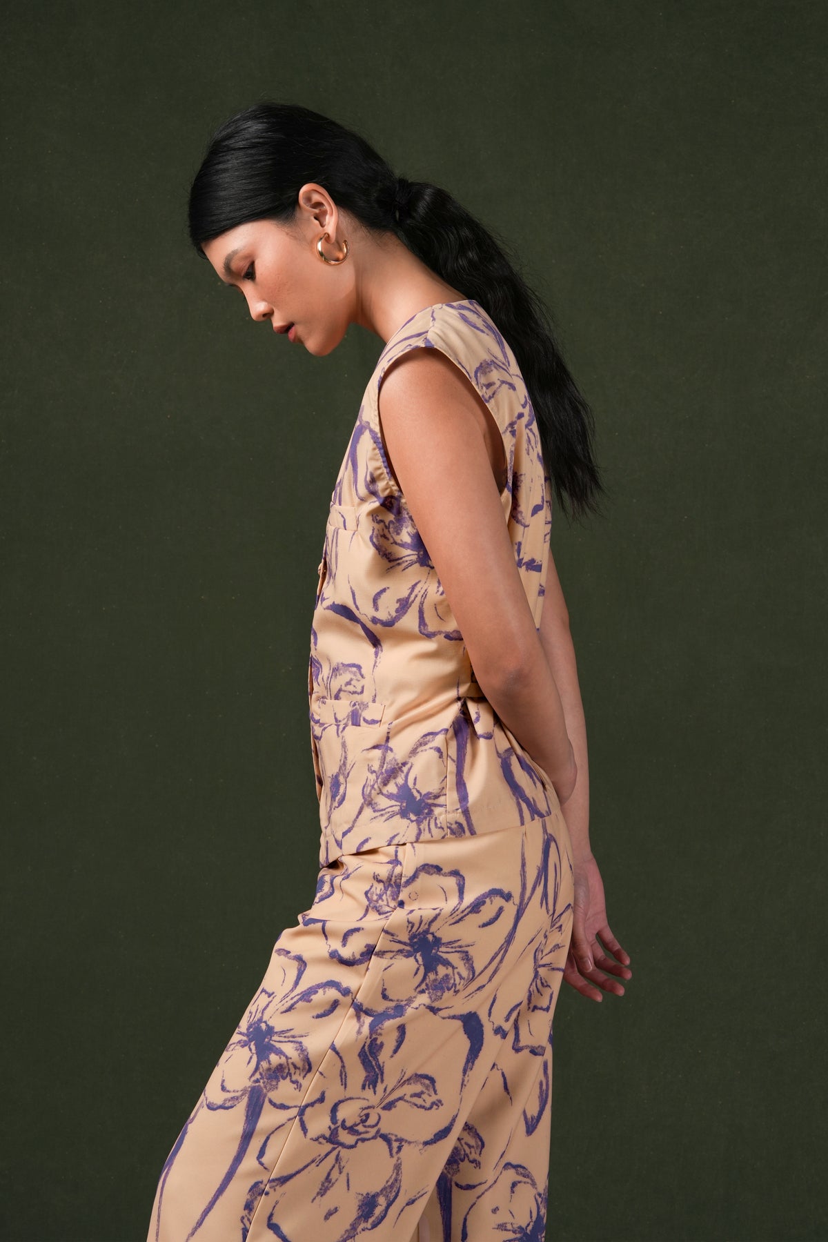 Fioresse Pocket Vest - Ecru