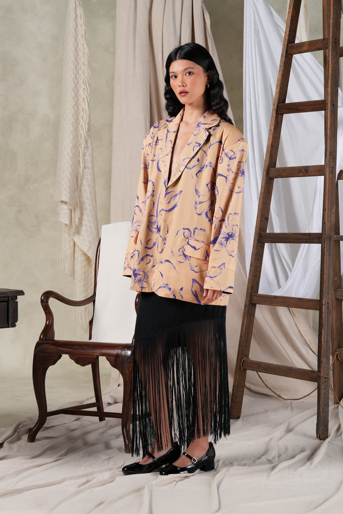 Fioresse Reversible Blazer - Ecru