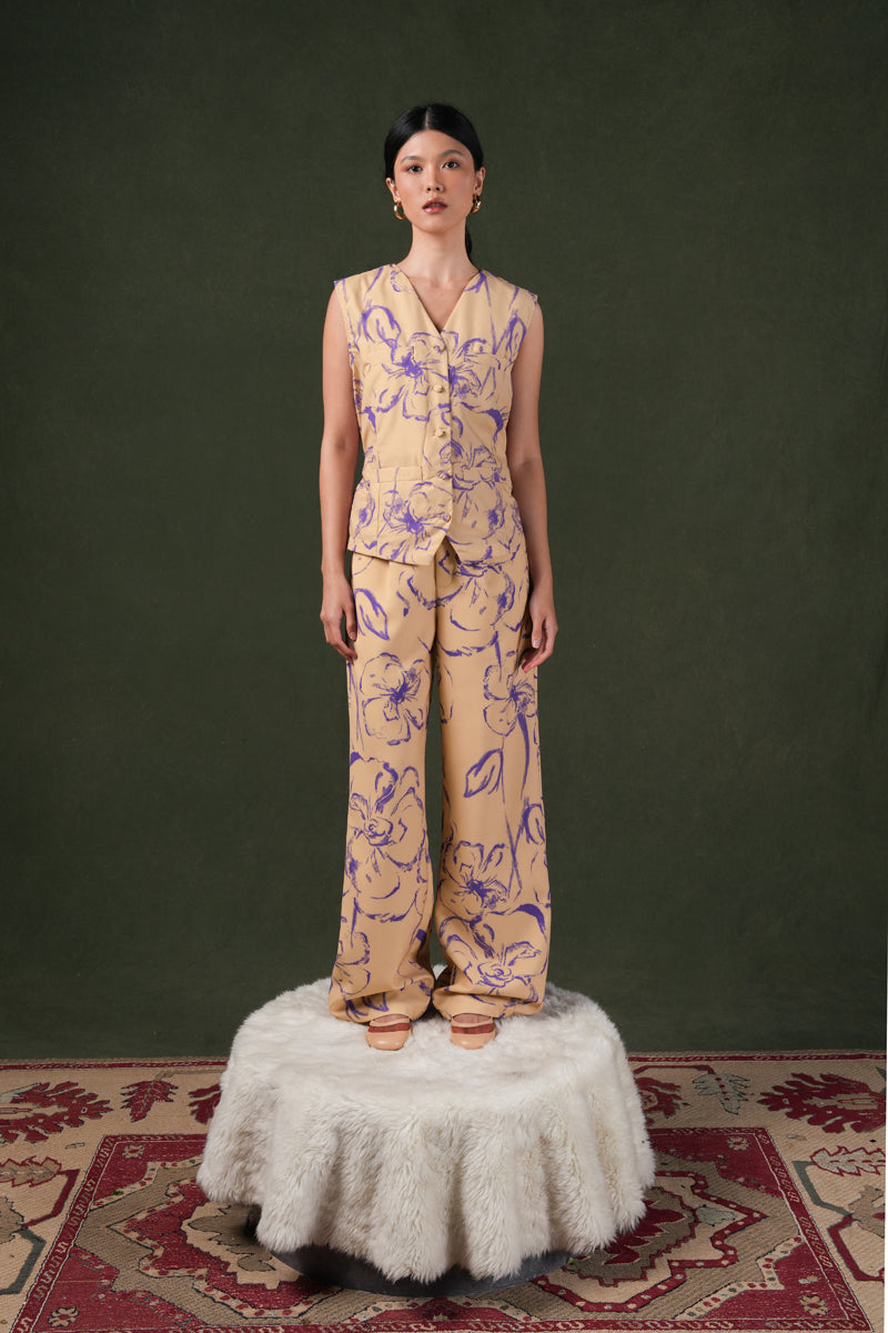 Fioresse Wide-Leg Pants - Ecru