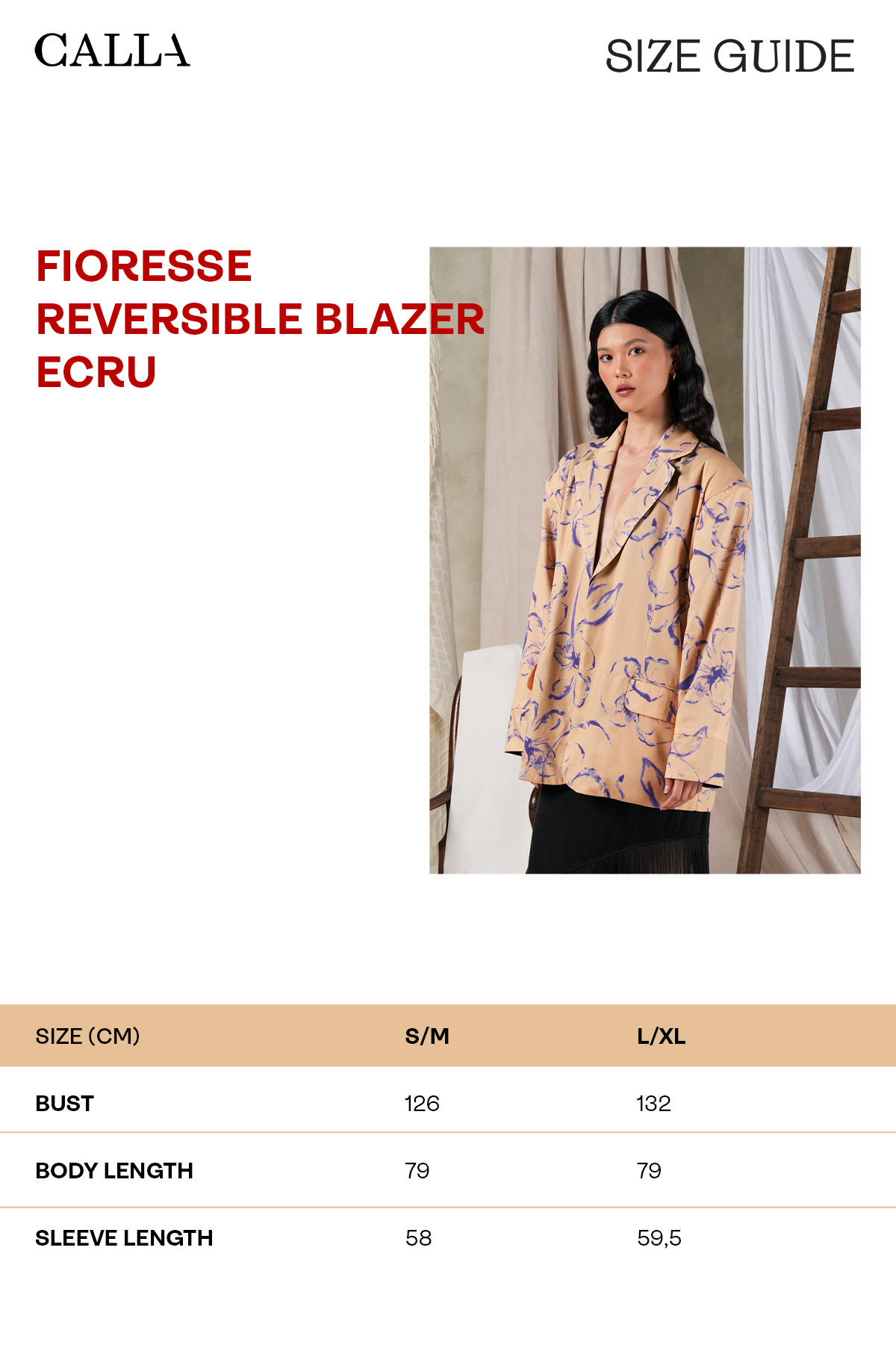 Fioresse Reversible Blazer - Ecru