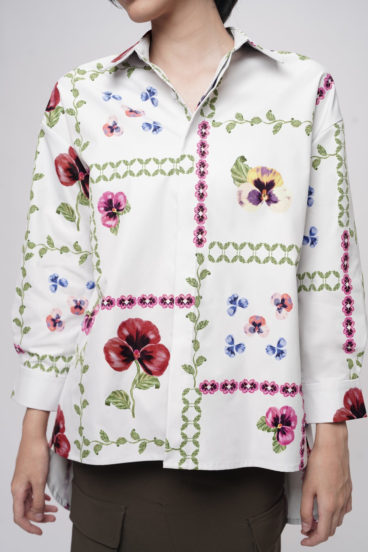 Grannies Oversized Shirt - Pearl
