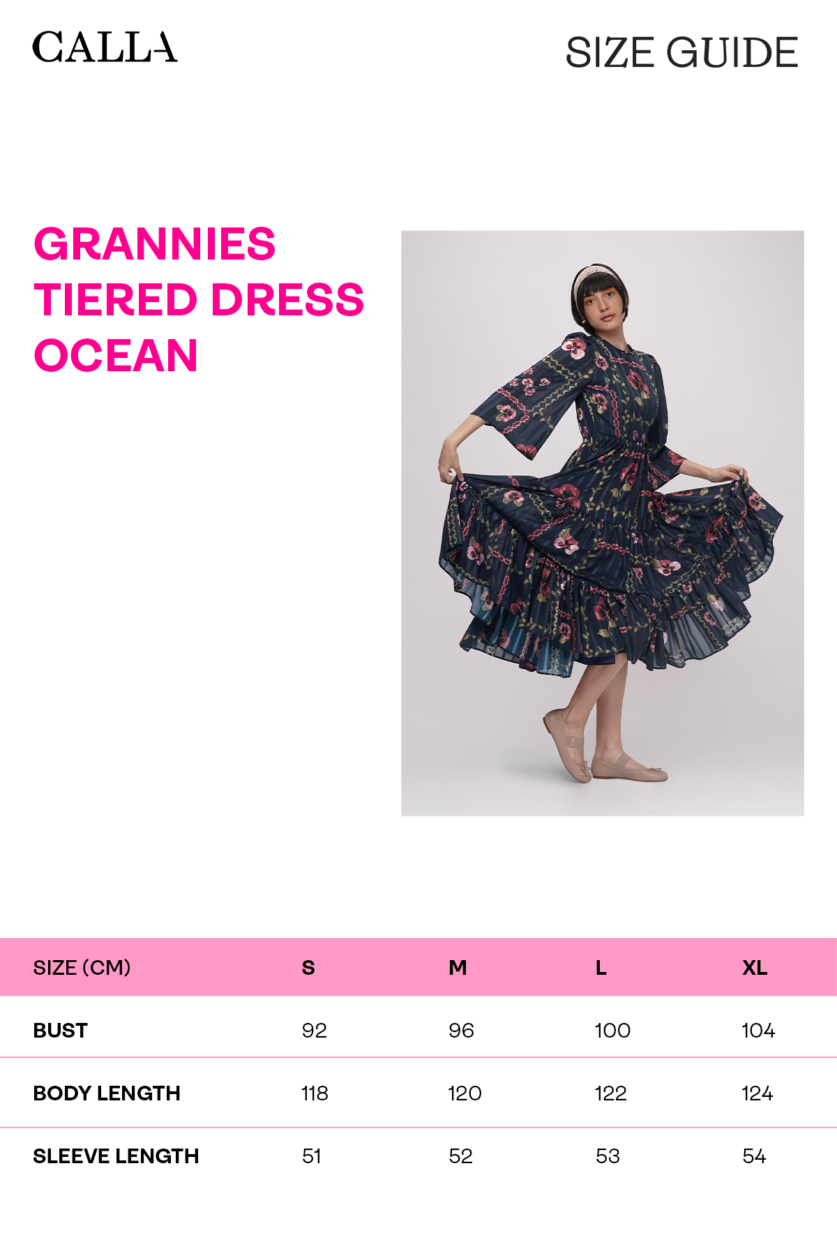 Grannies Tiered Dress - Ocean