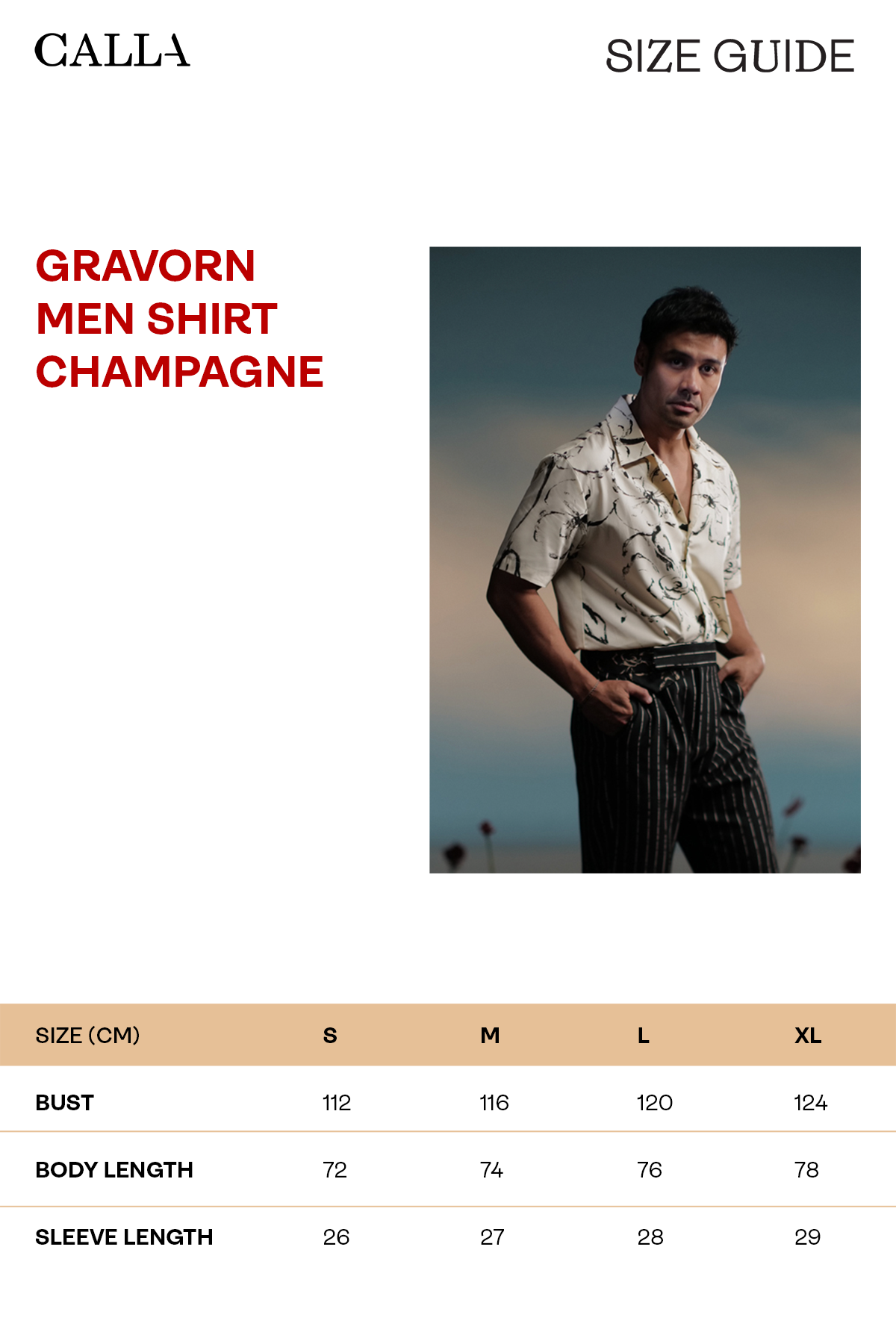 Gravorn Men Shirt - Champagne
