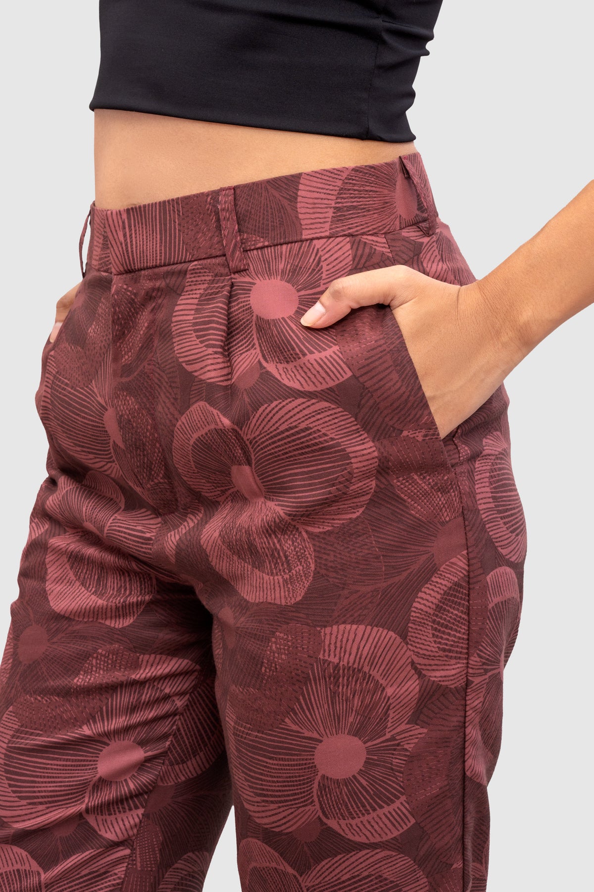Haze Long Pants - Crimson