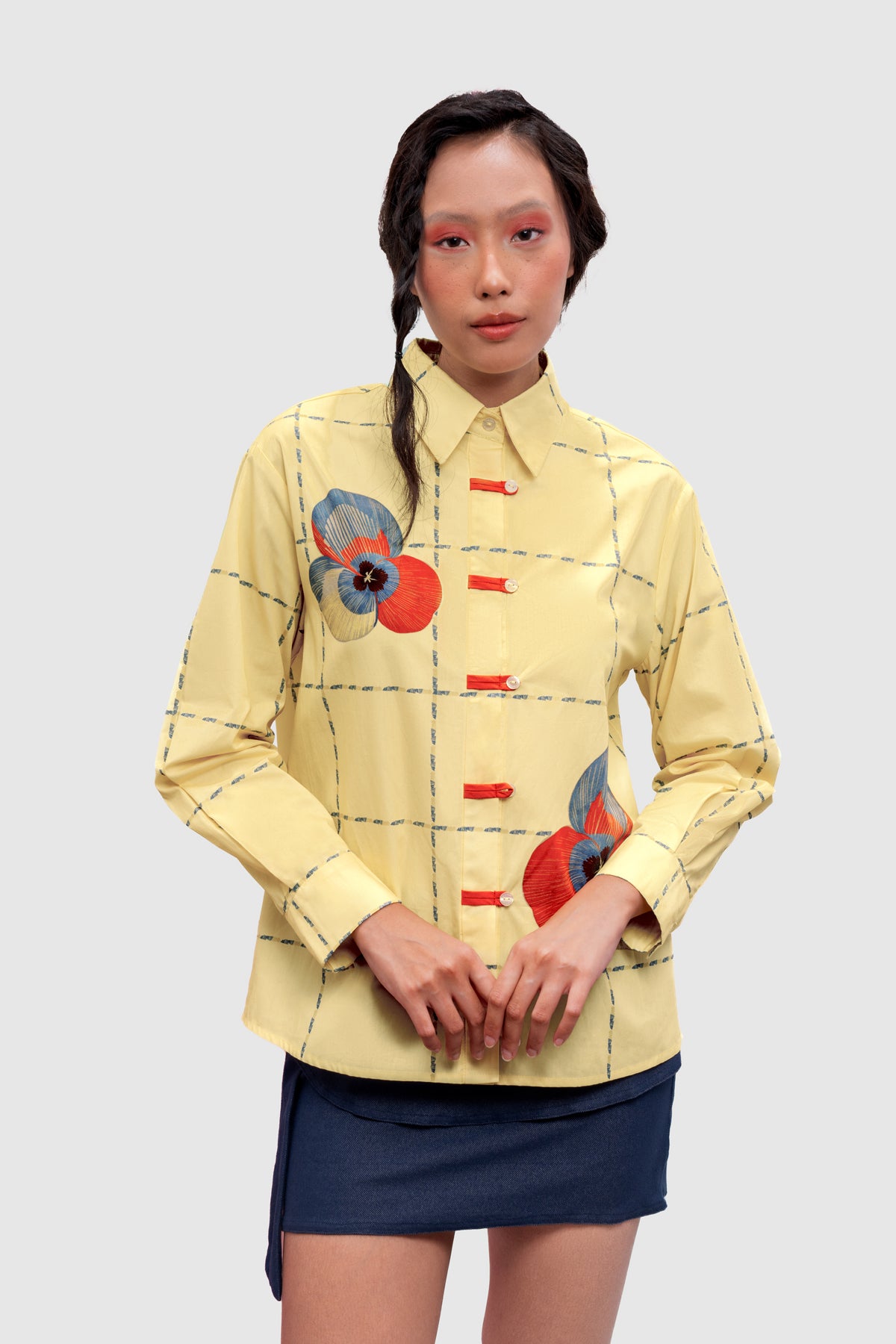 Hema Statement Button Shirt - Parmesan