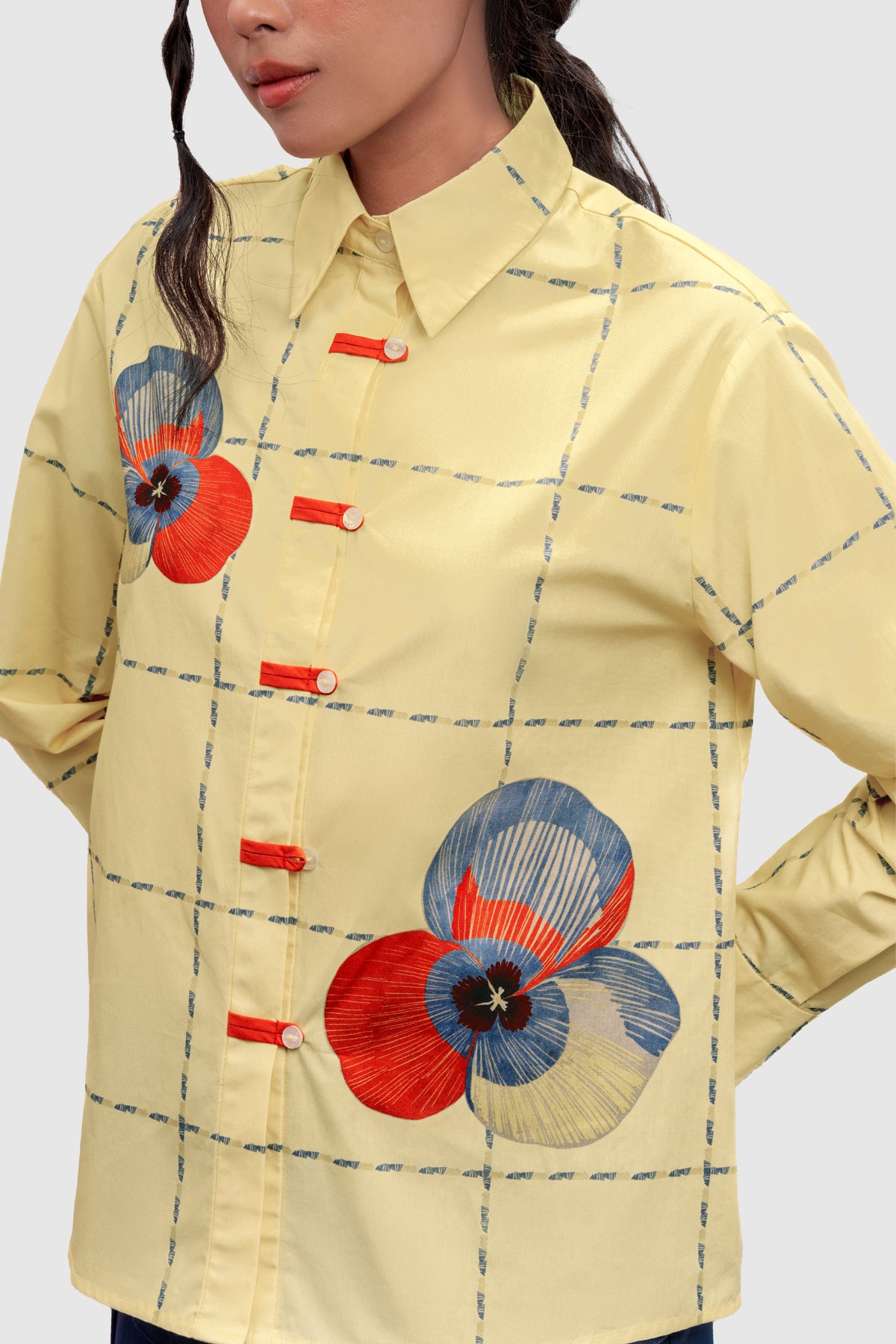 Hema Statement Button Shirt - Parmesan