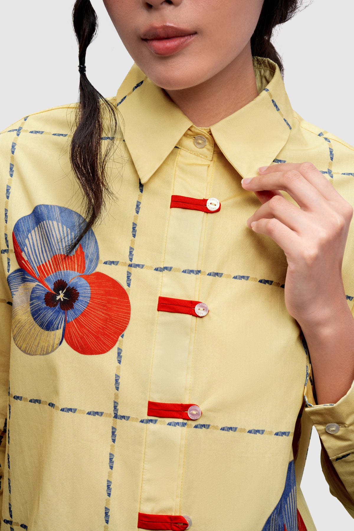 Hema Statement Button Shirt - Parmesan