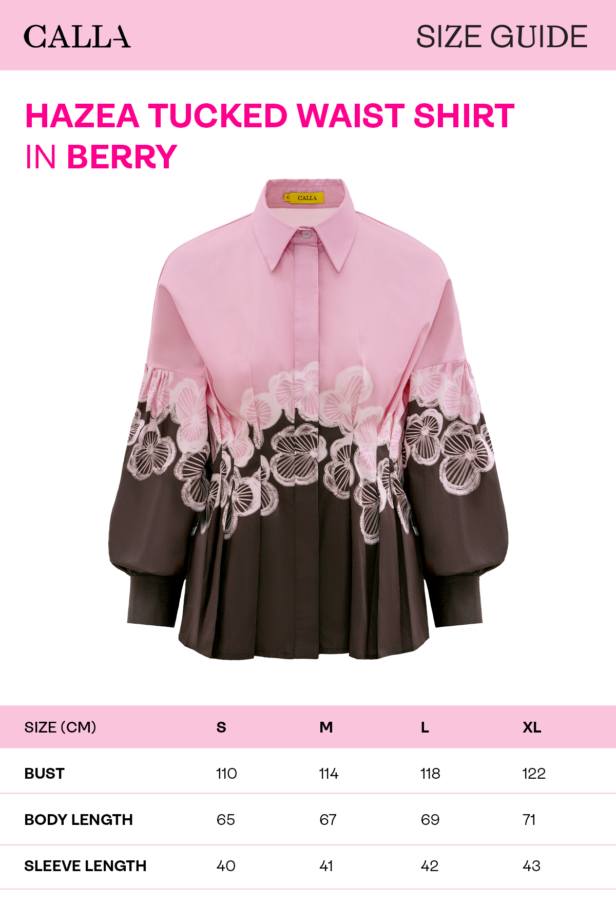 Hazea Tucked Waist Shirt - Berry