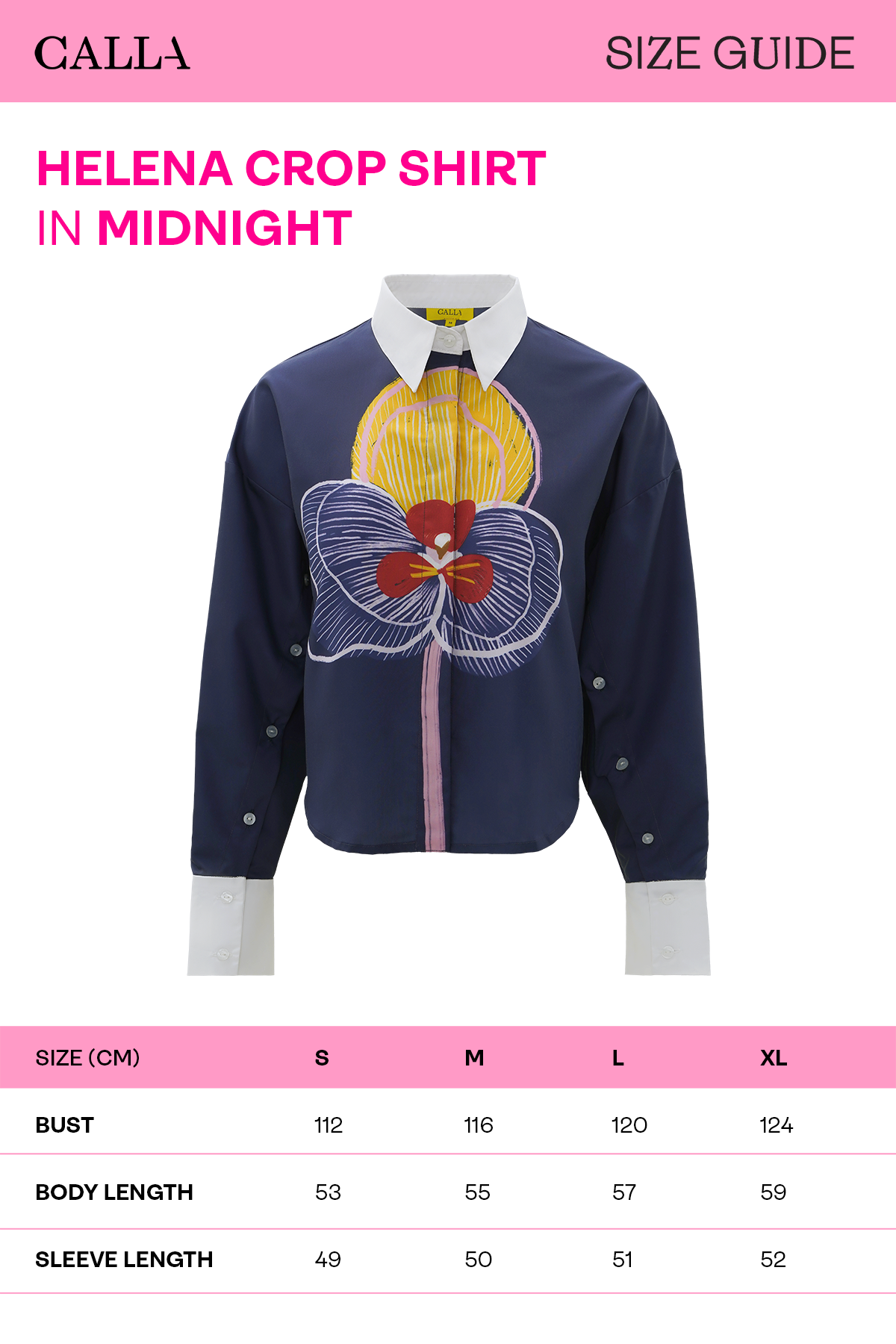 Helena Crop Shirt - Midnight