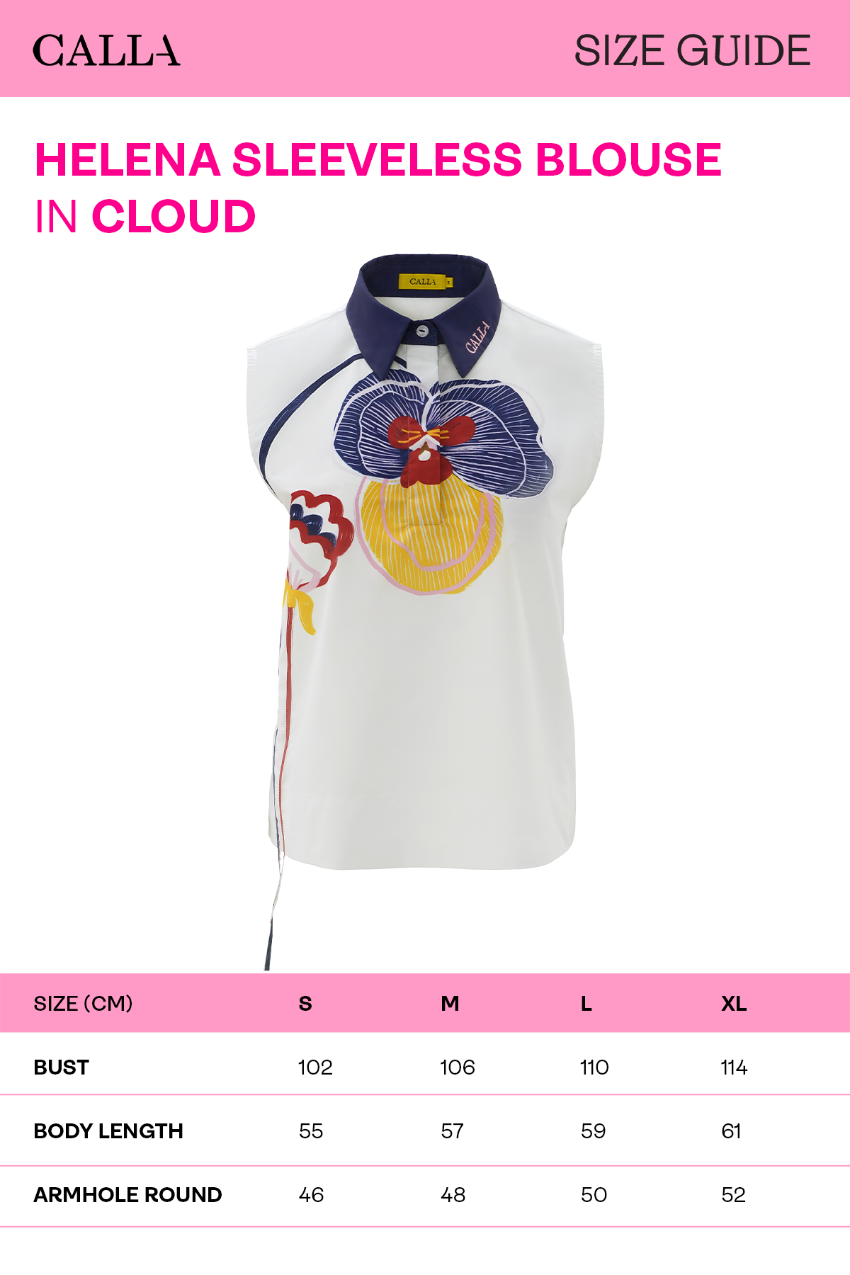 Helena Sleeveless Blouse - Cloud