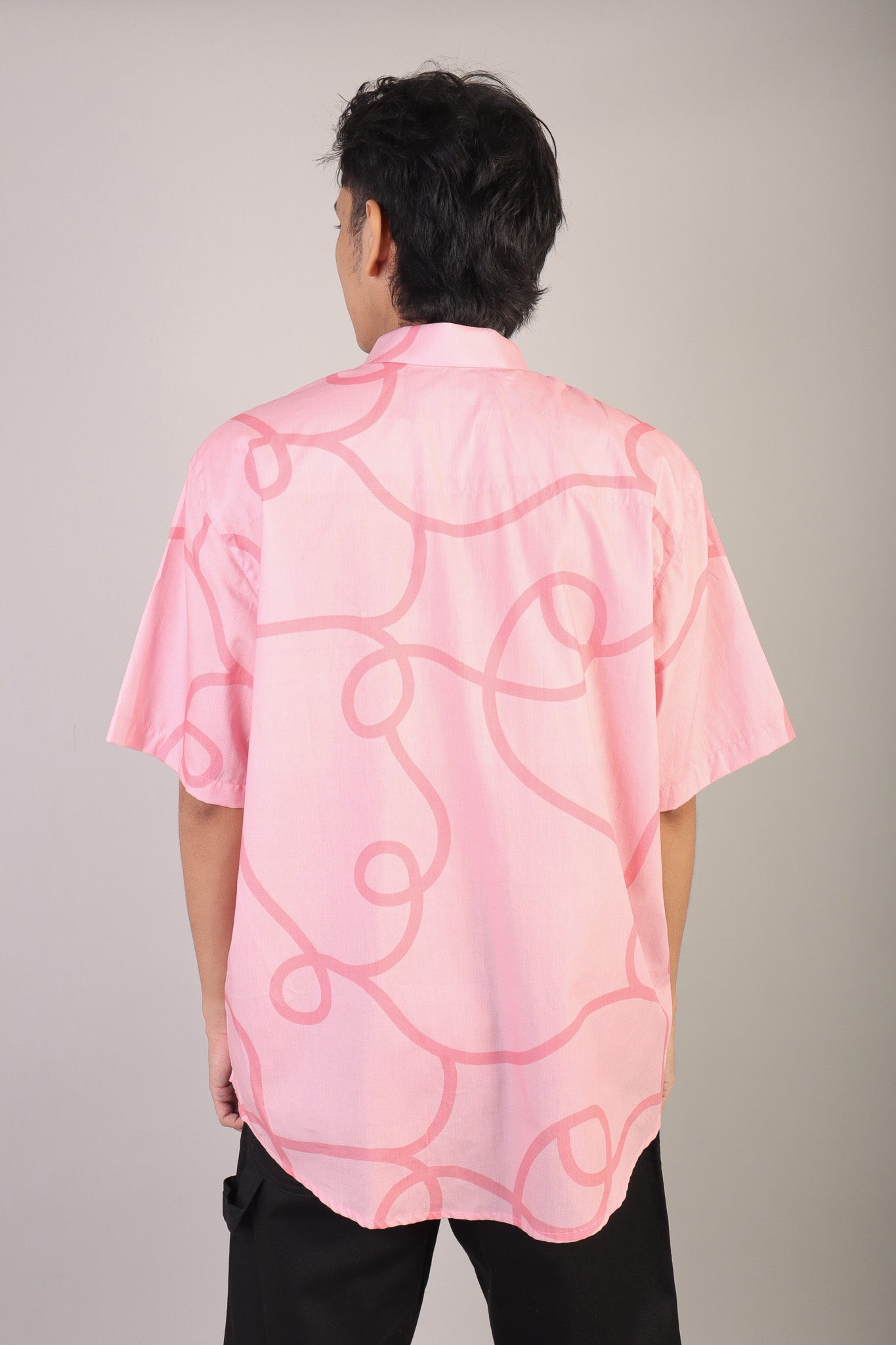 CALLA X ADINIA MAN SHORT SHIRT IN PINK