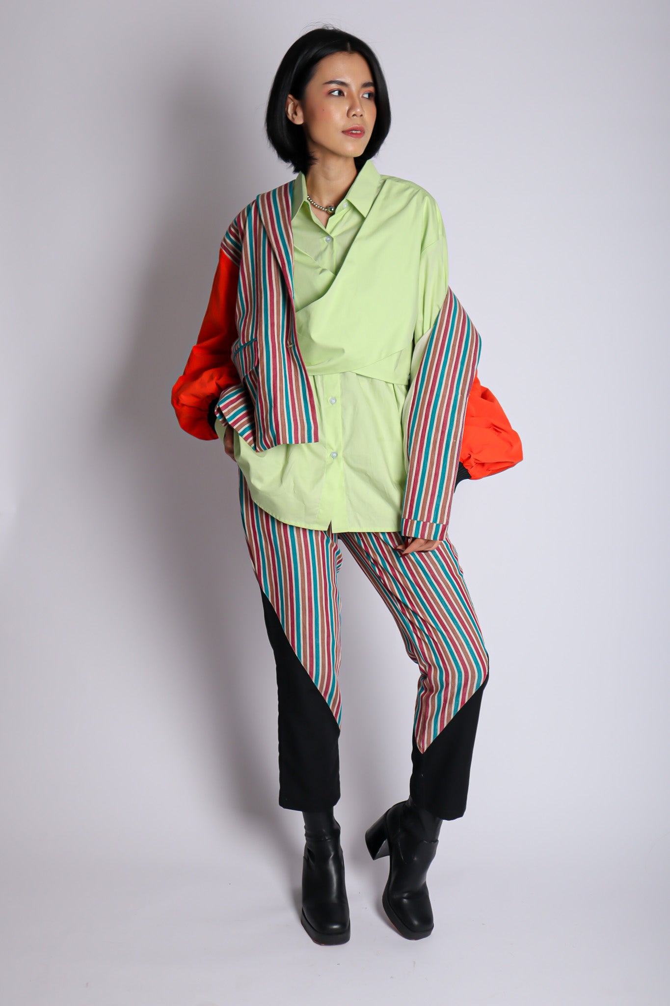 WASTRA MIX PANTS IN RAINBOW